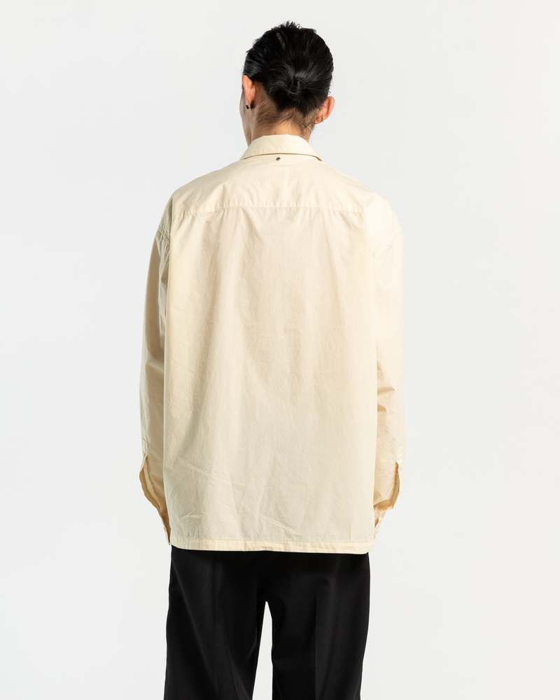 OAMC o1y0225 Solid Color Zip Shirt in Beige Size US L / EU 52-54 / 3 - 4 Thumbnail