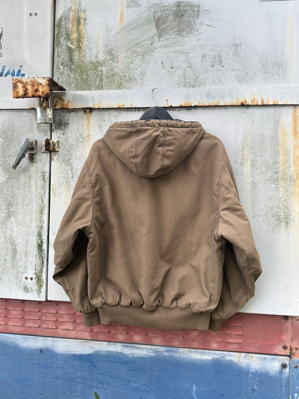 Vintage 👹Vintage Faded Walls Brown Hooded Bomber Jacket Size US M / EU 48-50 / 2 - 7 Thumbnail