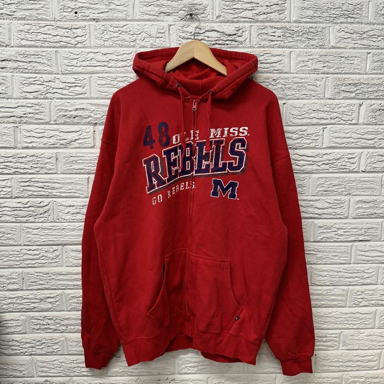 Vintage Y2K Ole Miss Rebels Zip Up Hoodie Sweatshirt XXL Size US XXL / EU 58 / 5 - 2 Thumbnail