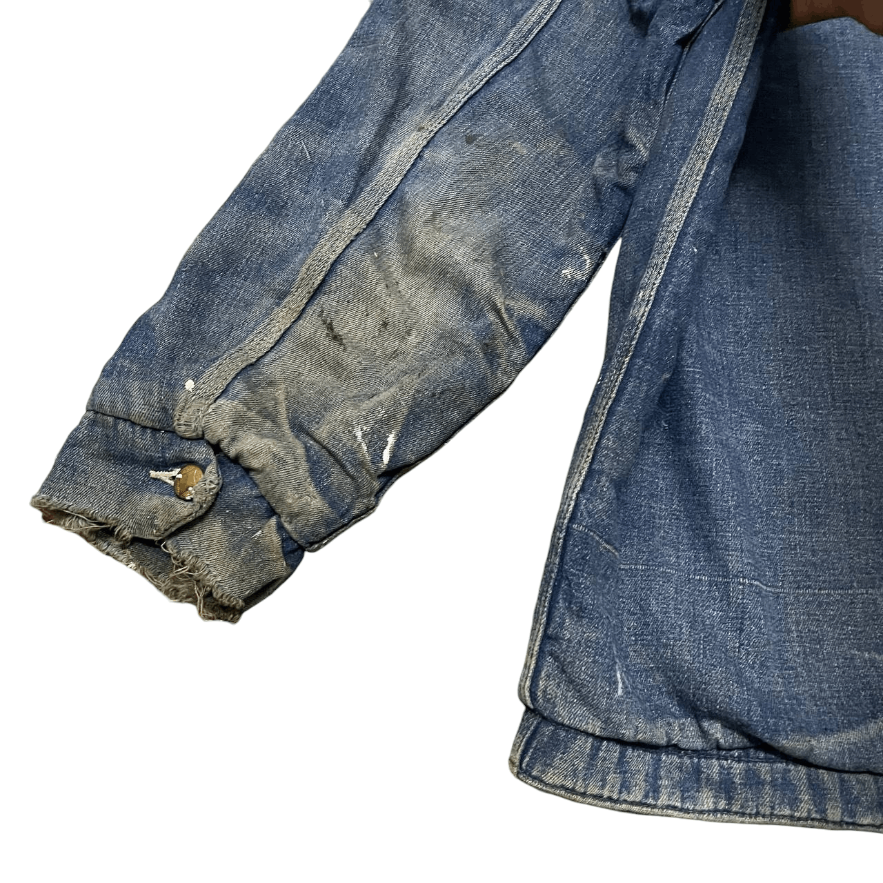 Sears Vintage 50's Sears Troy Blanket Denim Thrashed Jacket Paint Size US L / EU 52-54 / 3 - 15 Thumbnail