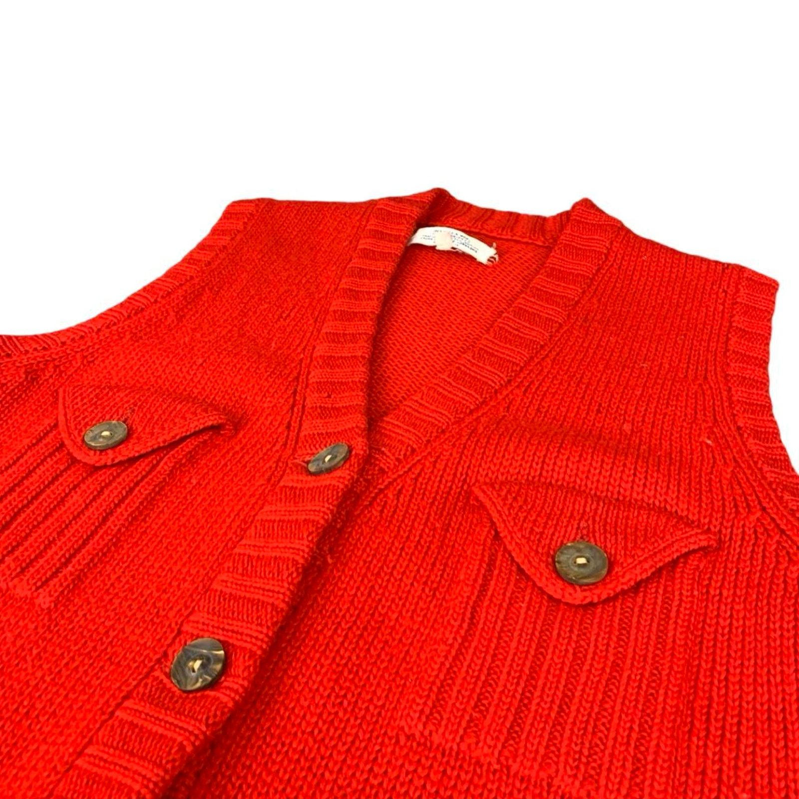 Vintage Vintage 60s Knit Wool Cardigan Coquette Retro Mini Dress Size L / US 10 / IT 46 - 2 Thumbnail