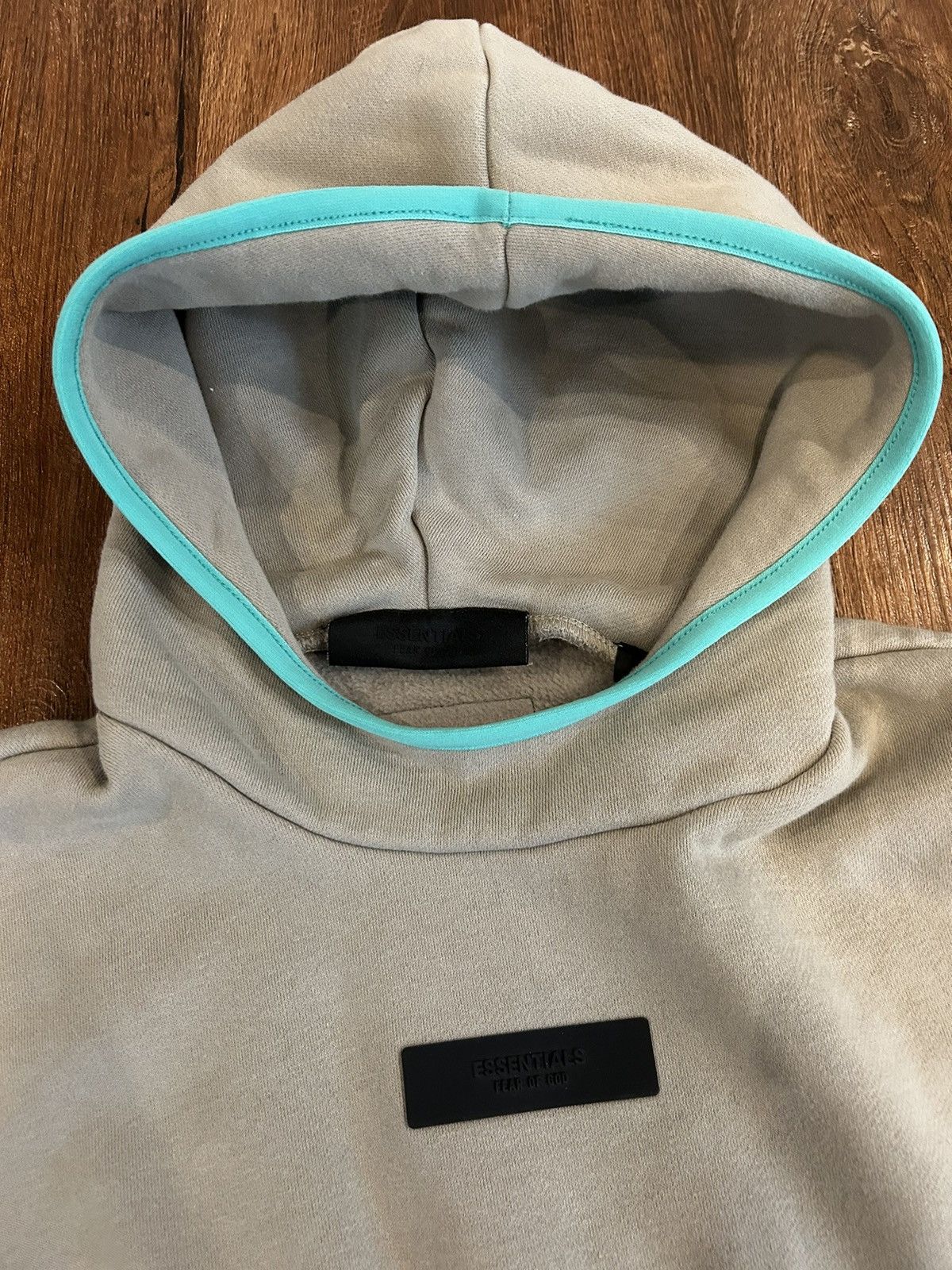 Essentials × Fear of God Essentials Hoodie Tan + Blue Size US S / EU 44-46 / 1 - 5 Thumbnail