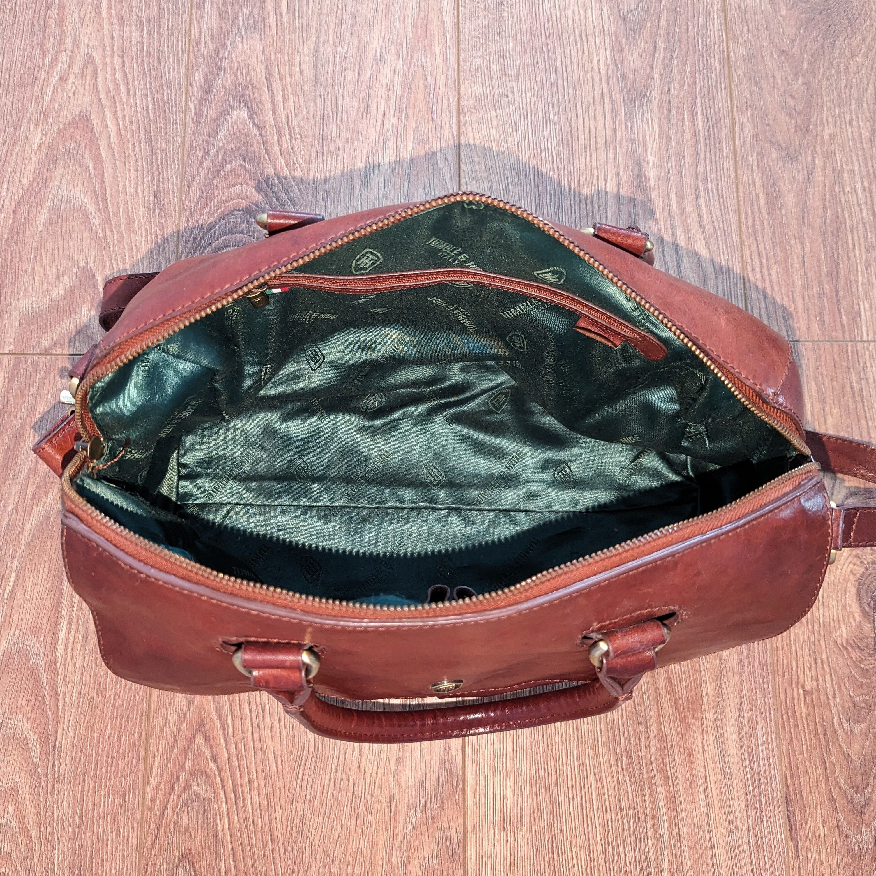 Genuine Leather Tumble & Hide Bag Genuine Italian Vegetable Tanned Leather Size ONE SIZE - 11 Thumbnail