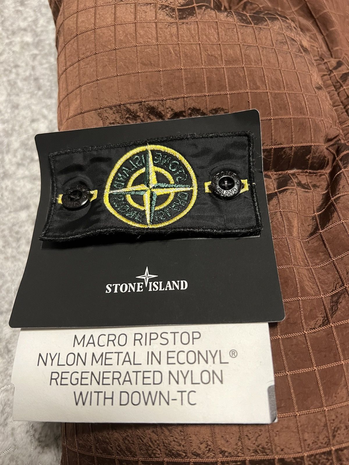 image of Stone Island Bomber Down Jacket 43232 Macro Ripstop Nylon Metal In Econyl Regenerated Nylon Down-Tc