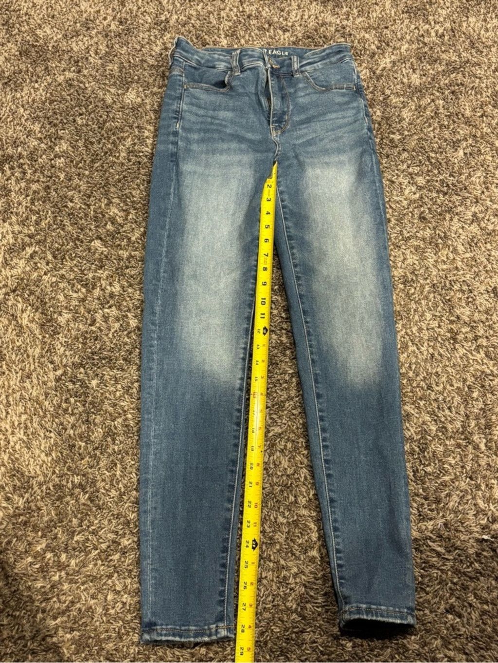 American Eagle Outfitters Women’s American Eagle Medium Blue High Rise Jegging Jeans Size 28" / US 6 / IT 42 - 3 Thumbnail