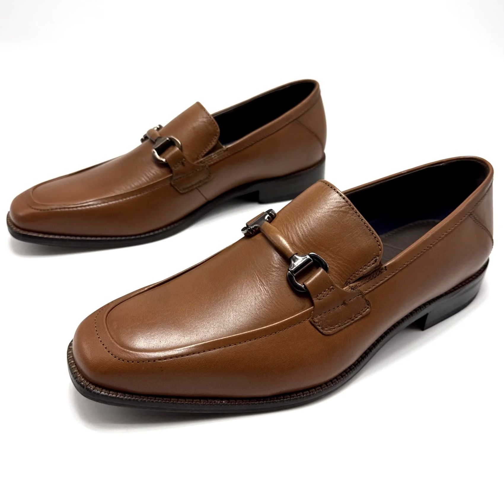 Johnston & Murphy Johnston & Murphy Archer Leather Bit Loafers Tan Mens Size 9 M Dress Slip On Leather Upper Loafers & Slip Ons Men Tan Archer Leather Loafers Mens 9 M Size US 9 / EU 42 - 2 Thumbnail