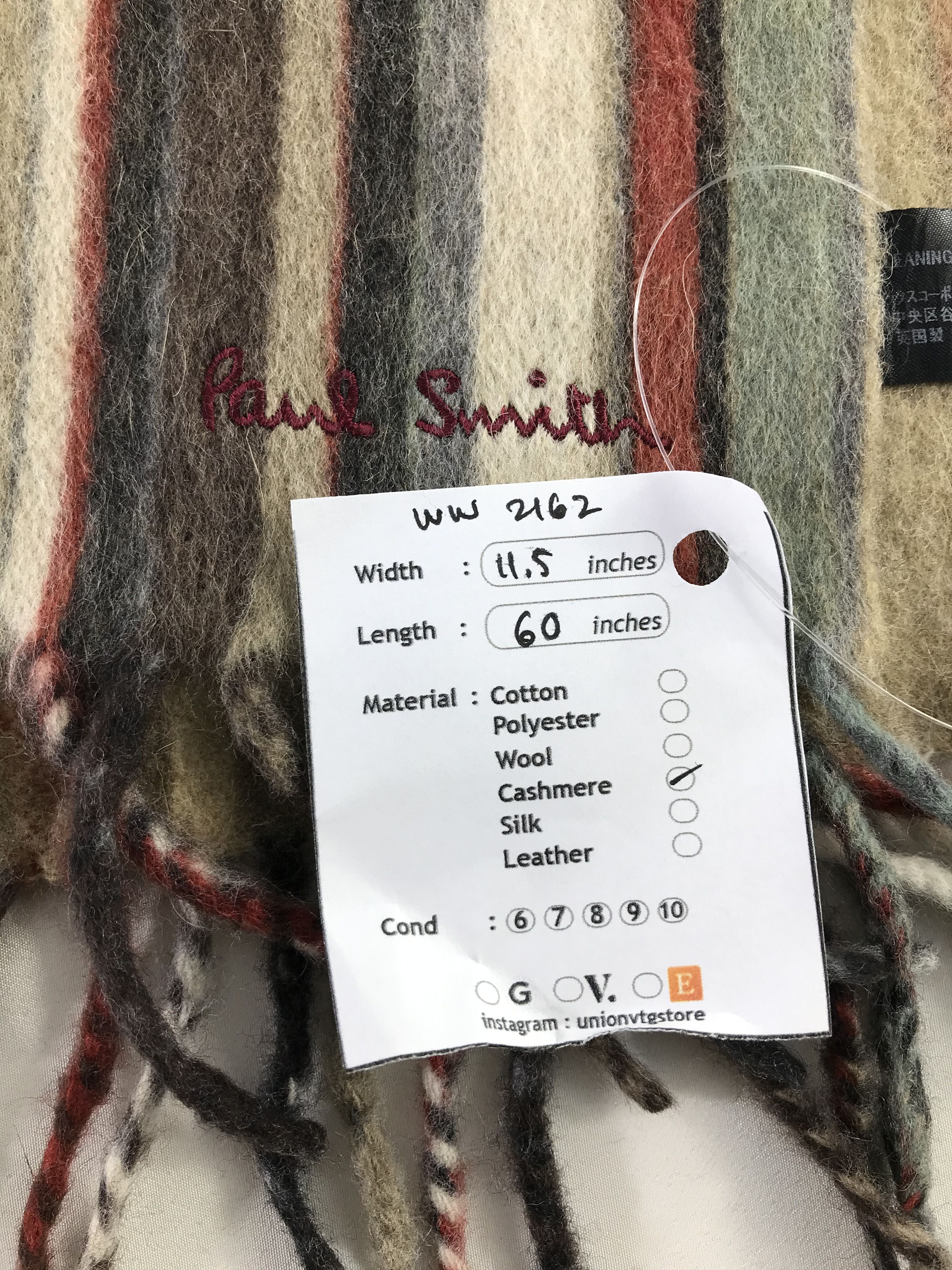 Paul Smith × Vintage Paul Smith Scarf / Muffler / Neckwear - WW2162 Size ONE SIZE - 4 Thumbnail