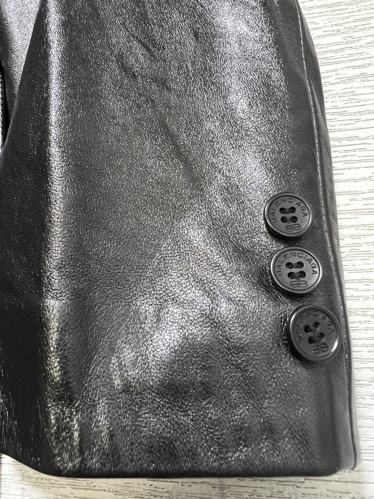 Balenciaga Balenciaga - Vintage - 1997 - Leather Blazer Size US L / EU 52-54 / 3 - 14 Thumbnail