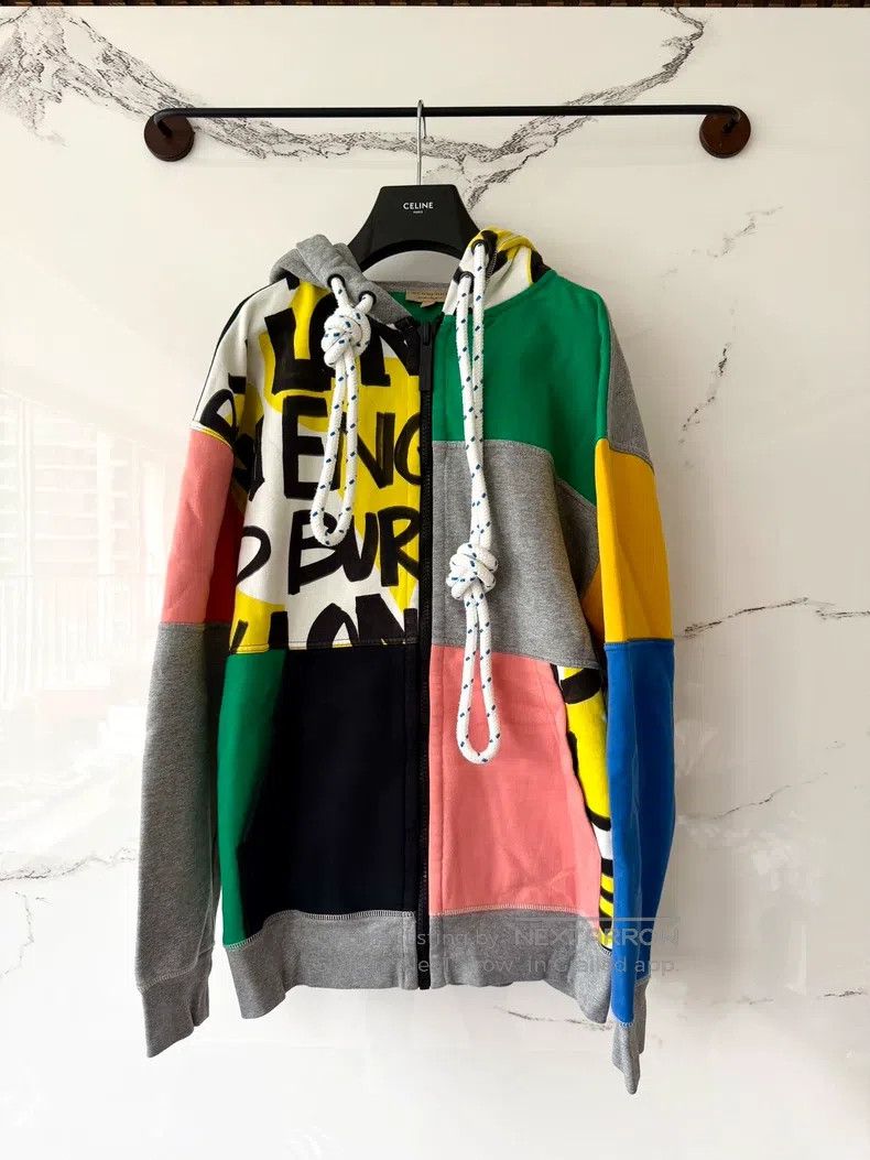 Burberry Burberry Graffiti Patchwork Hooded Sweatshirt Jacket Size US M / EU 48-50 / 2 - 1 Thumbnail