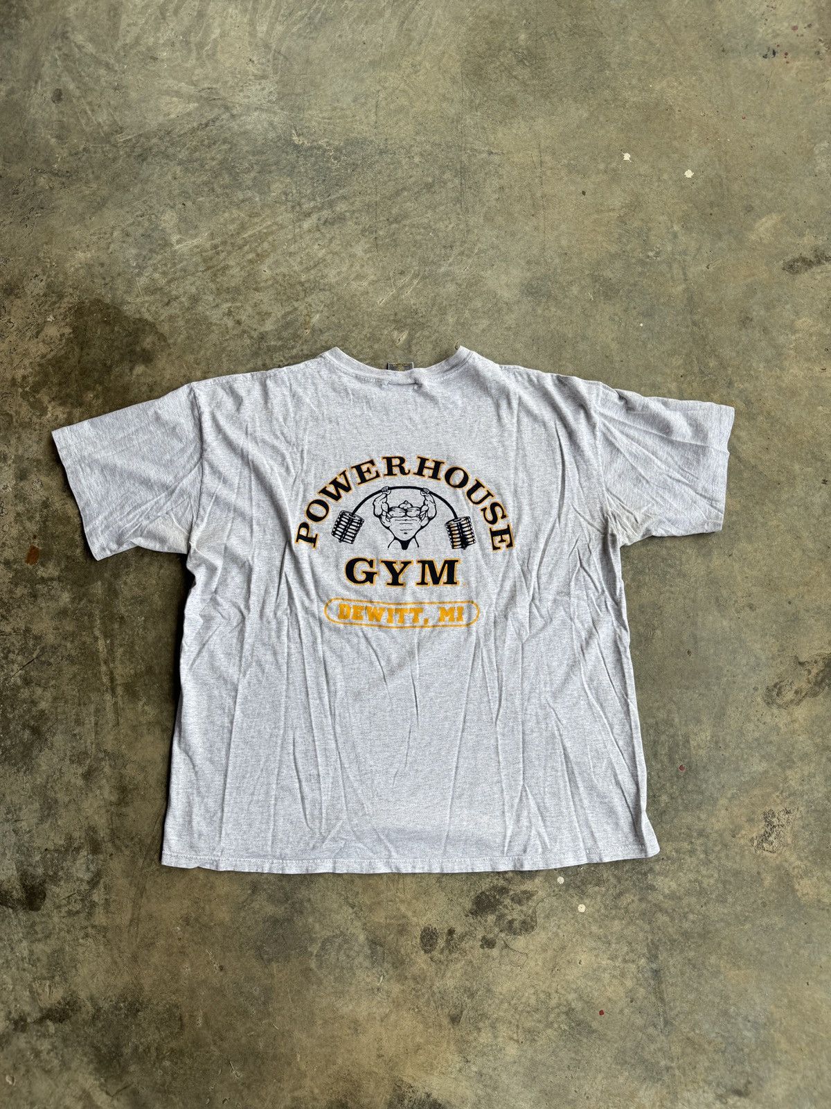 Vintage *RARE* VINTAGE 90s POWERHOUSE GYM TEE DORIAN YATES Size US XXL / EU 58 / 5 - 9 Thumbnail