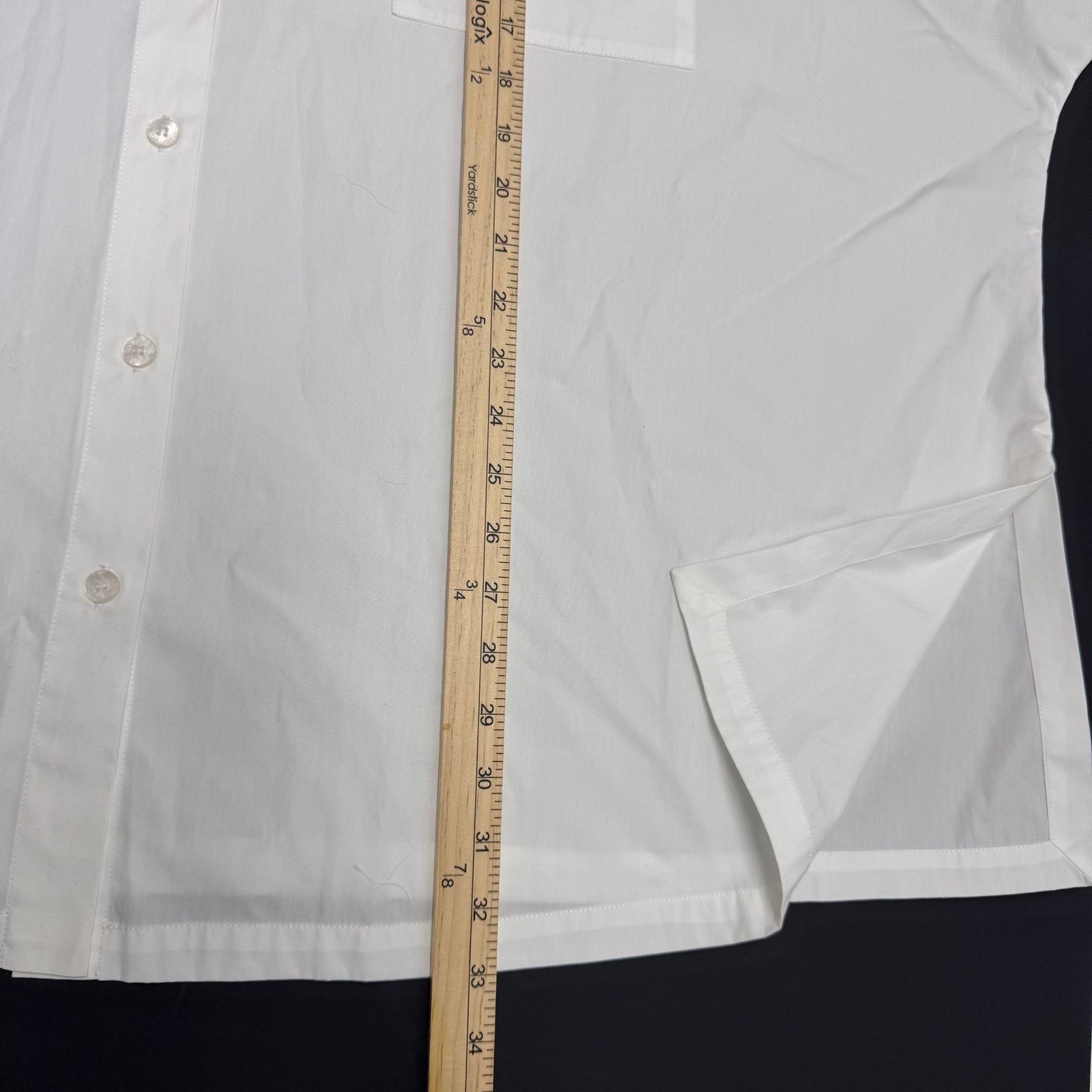 Marina Rinaldi Marina Rinaldi White Cotton Button Up Shirt & Pant Set Plus Size 3XL / US 20-22 - 9 Thumbnail