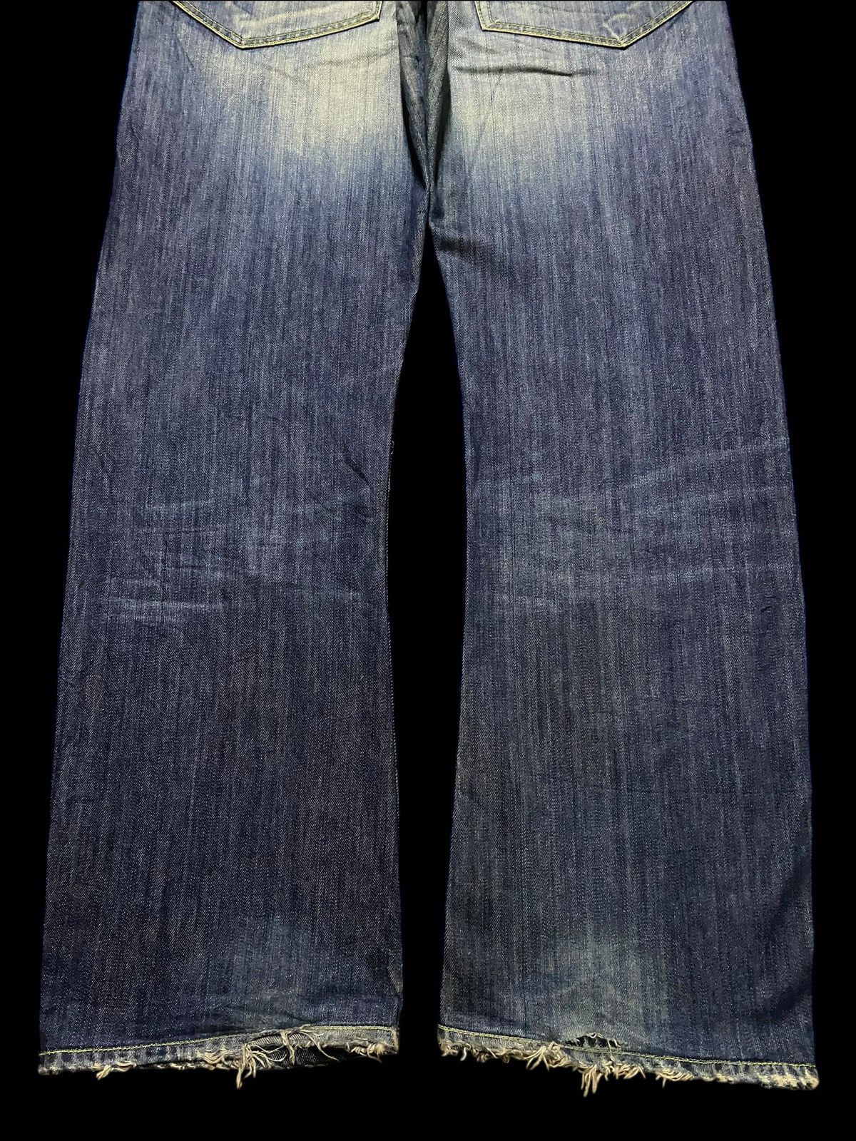 Kapital Dondup Distressed Wide Leg Jeans Vintage Washed Denim Size US 34 / EU 50 - 6 Thumbnail