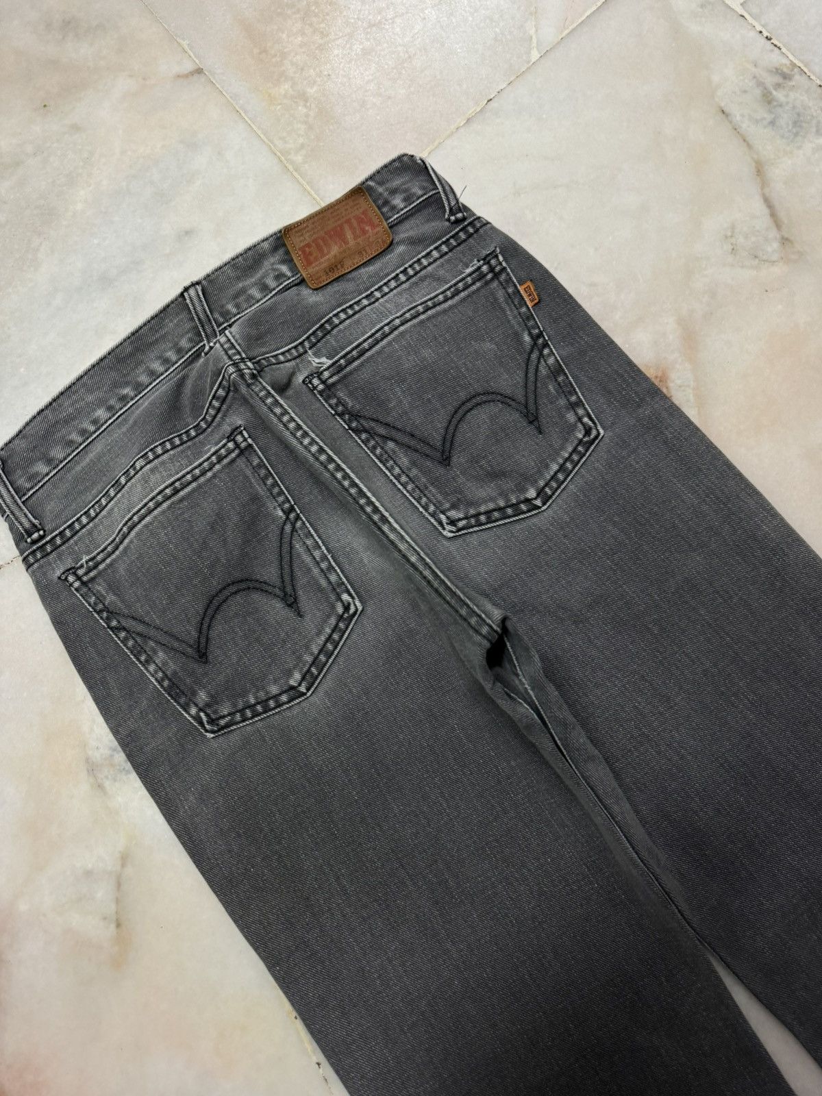 Edwin 💥Flare💥Insane 90s EDWIN Sand Washed Faded Bootcut Distressed Size US 28 / EU 44 - 12 Thumbnail