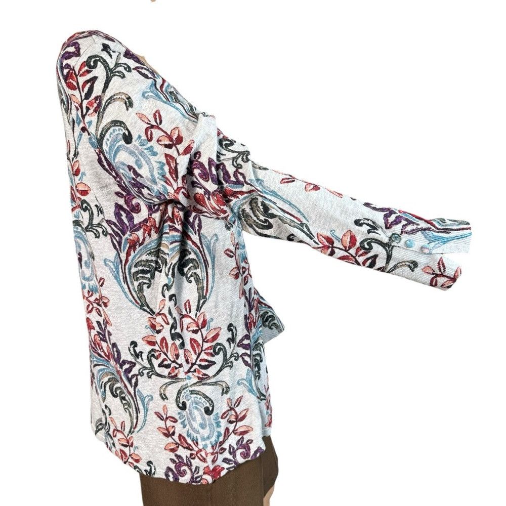 Chicos Chico's Scroll-Print Button-Sleeve Pullover Size 3 US XL Size XL / US 12-14 / IT 48-50 - 4 Thumbnail