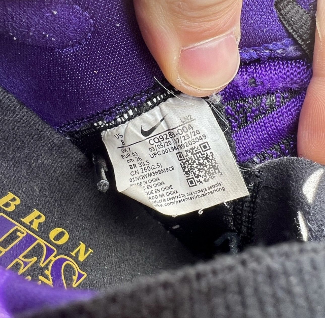 Nike LeBron 18 'Lakers' - CQ9283-004 Size US 8 / EU 41 - 6 Thumbnail