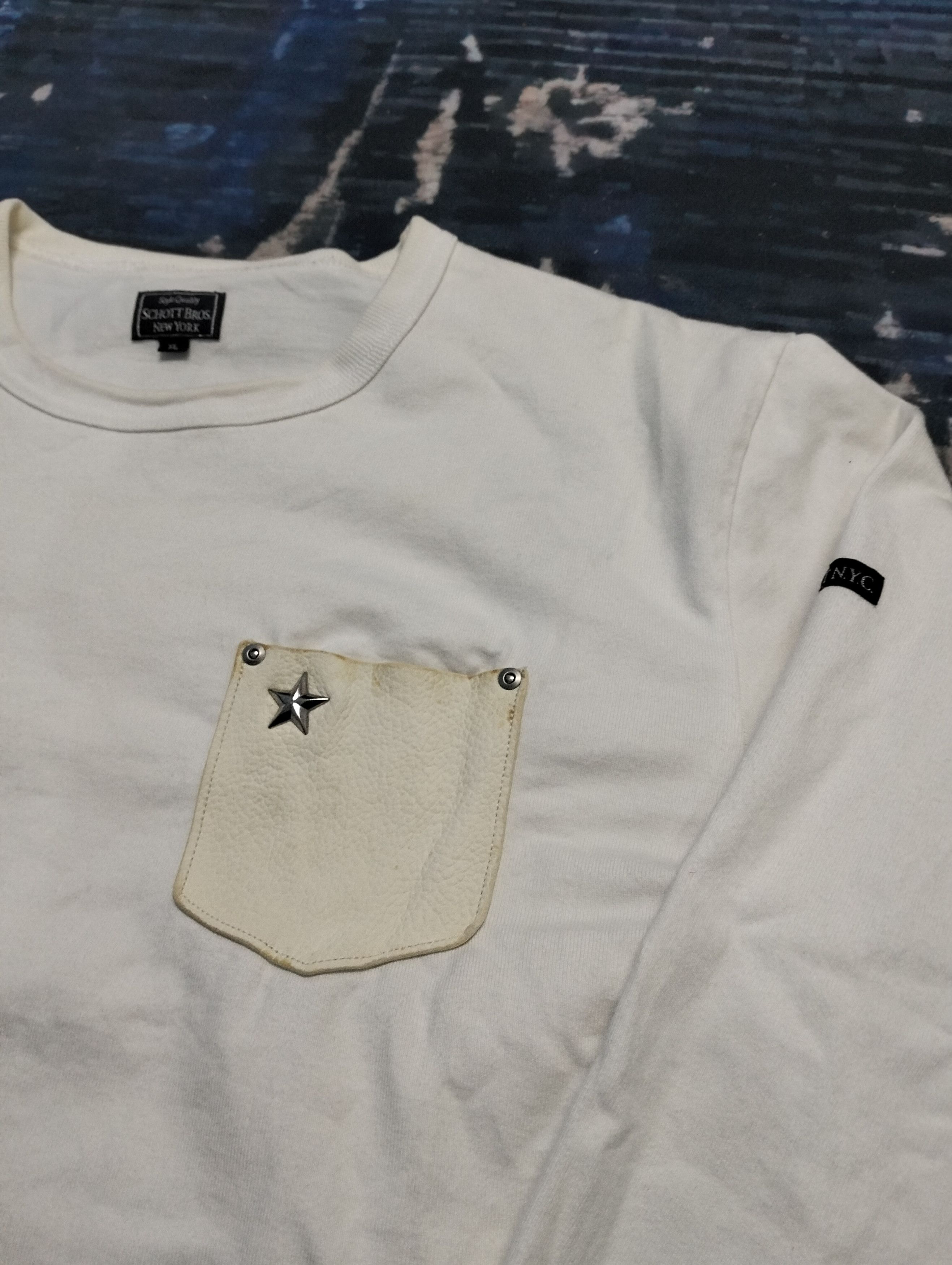 If Six Was Nine × Schott × Seditionaries Vintage schott bros New York white pocket shirt Size US M / EU 48-50 / 2 - 5 Thumbnail