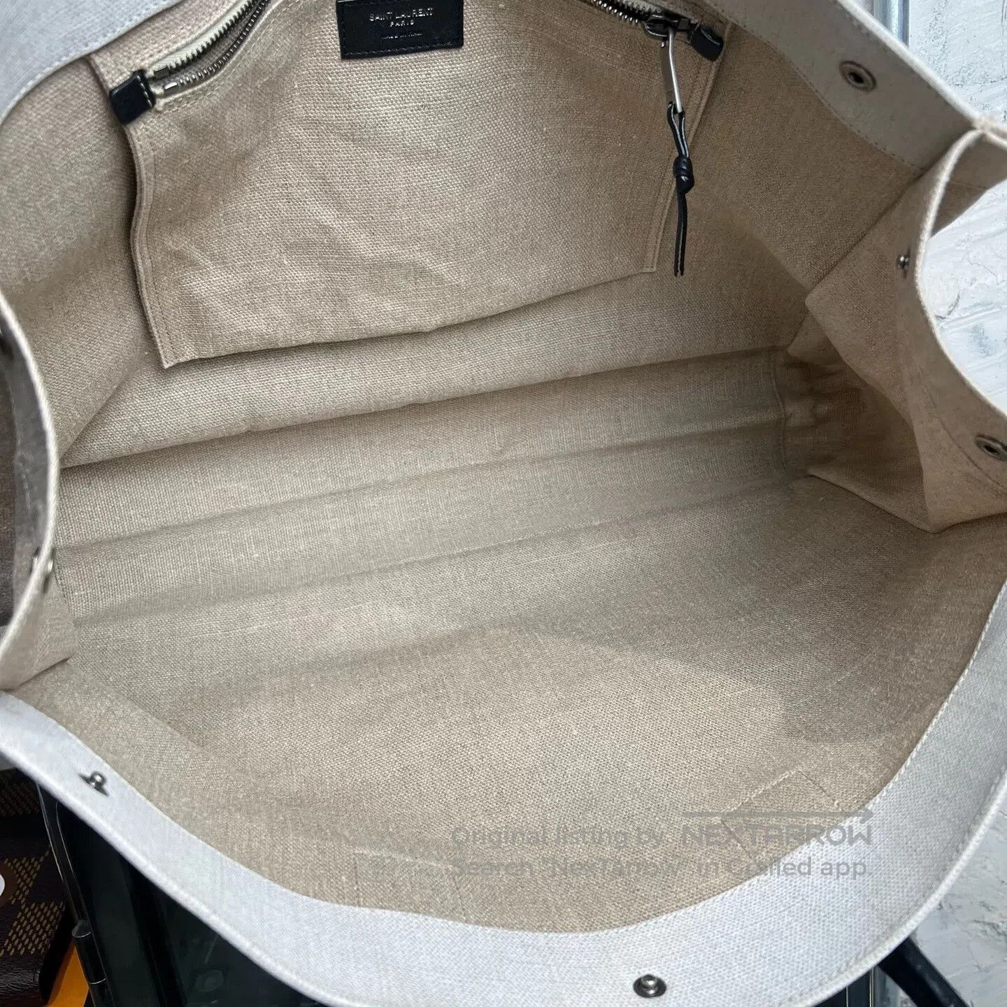Saint Laurent Paris Saint Laurent Paris RiveGauche Letter Logo Canvas handbag Size ONE SIZE - 6 Thumbnail