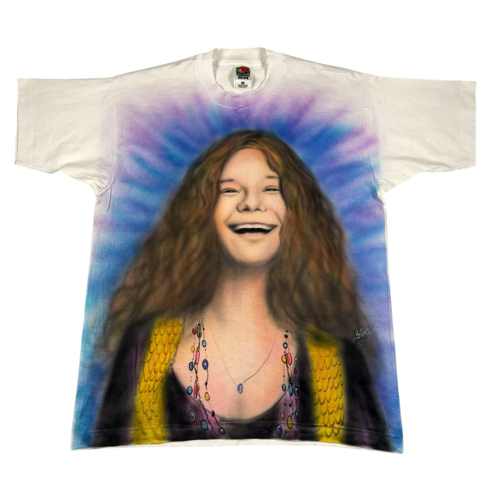 Vintage 90s Janis Joplin Custom 1/1 Airbrush T-shirt