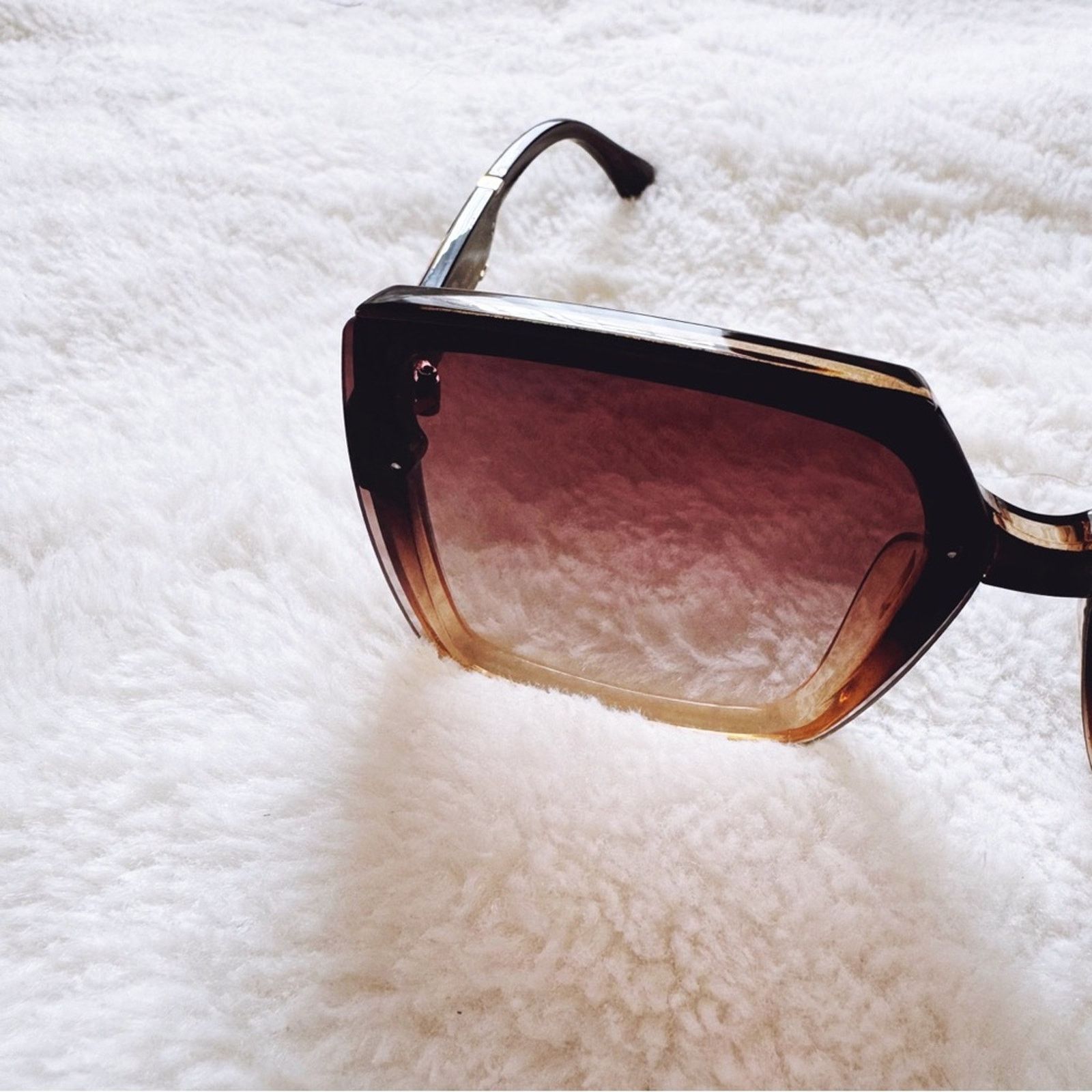 Other Gloria Brown Square Oversized Sunglasses Size ONE SIZE - 6 Thumbnail