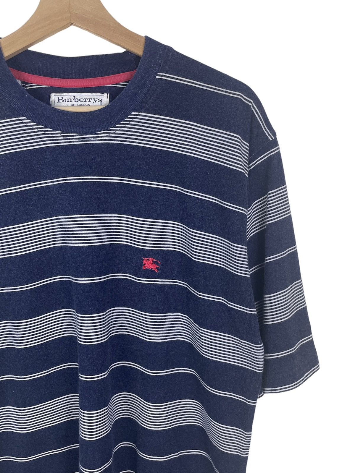 Burberry × Vintage Vintage Burberry Striped T-Shirt Poland Made OG Logo Size US M / EU 48-50 / 2 - 7 Thumbnail