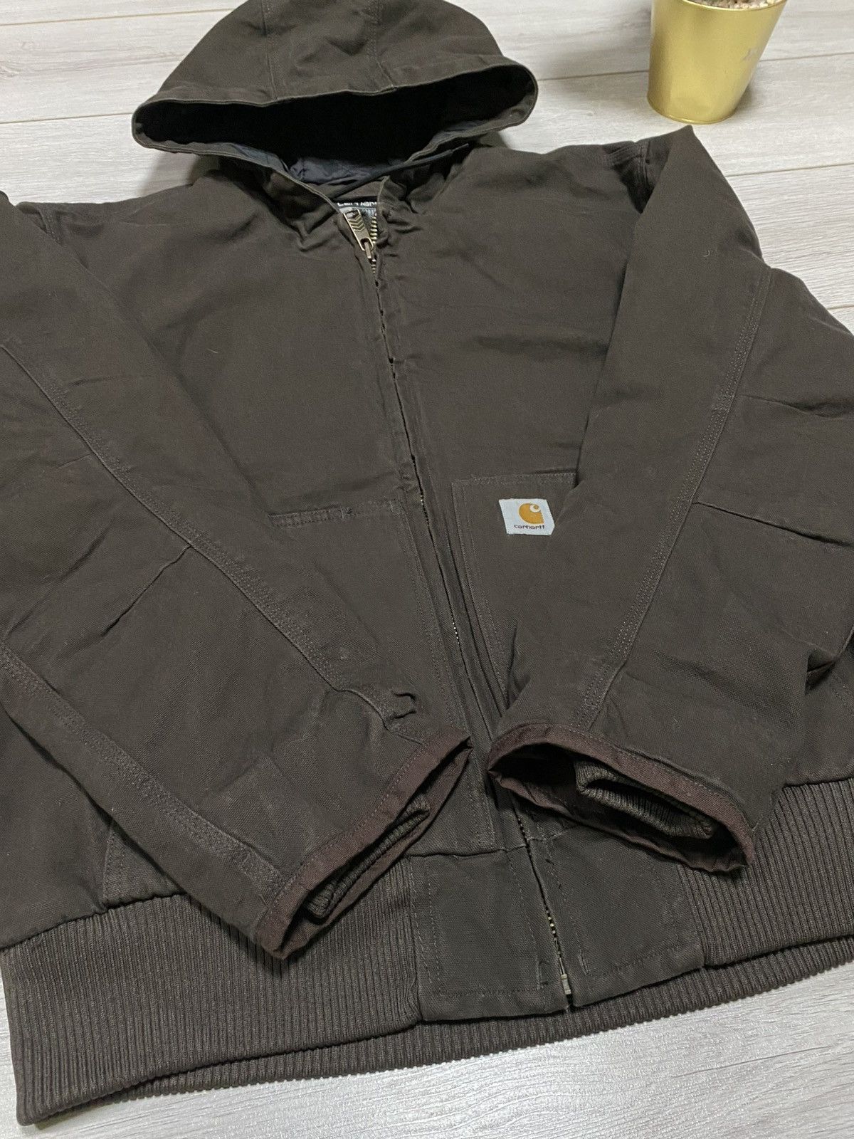 Carhartt Carhartt active jacket canvass zip hooded Size US L / EU 52-54 / 3 - 4 Thumbnail