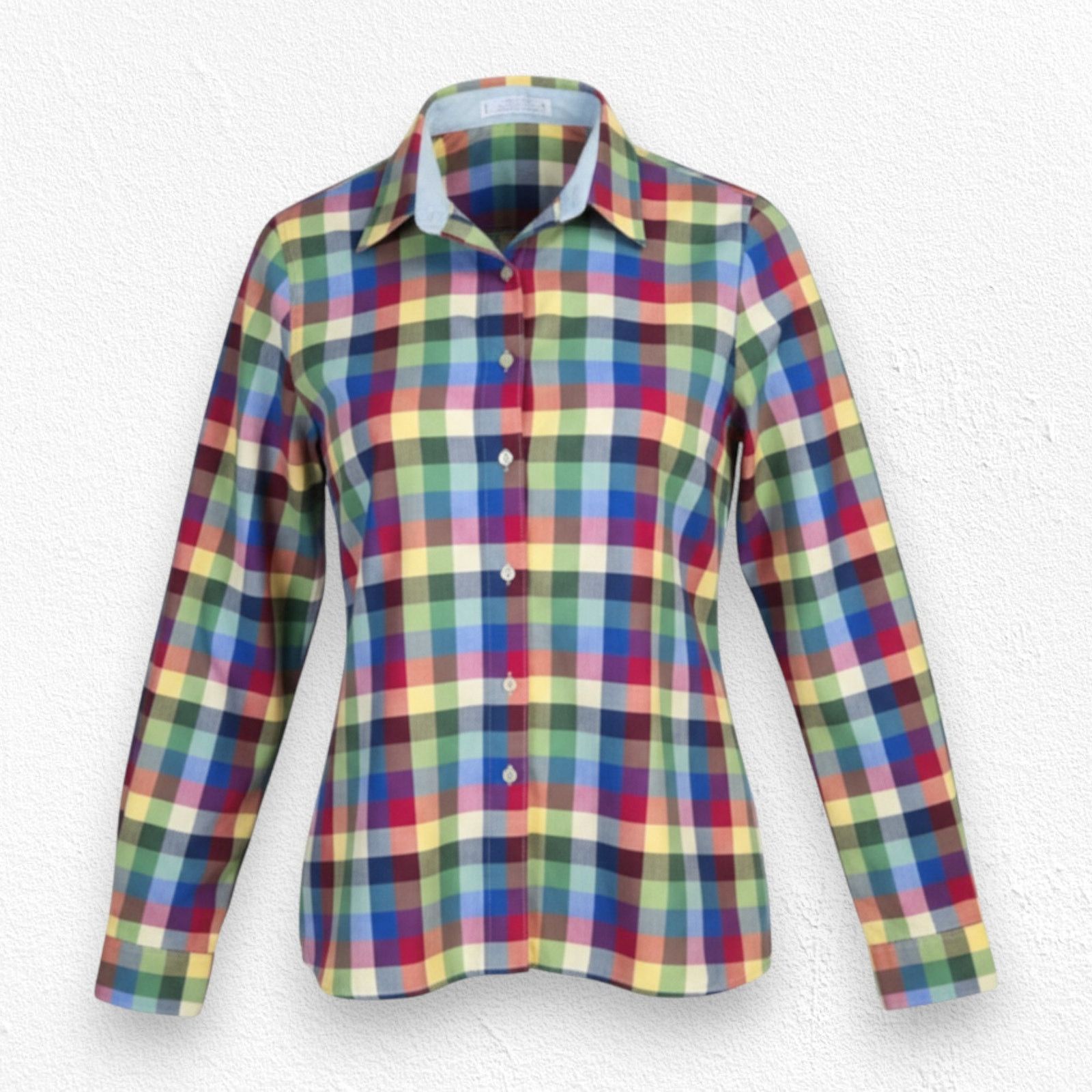 Vintage Vintage Rainbow Plaid Button Down Shirt Size 12 Size XL / US 12-14 / IT 48-50 - 1 Thumbnail