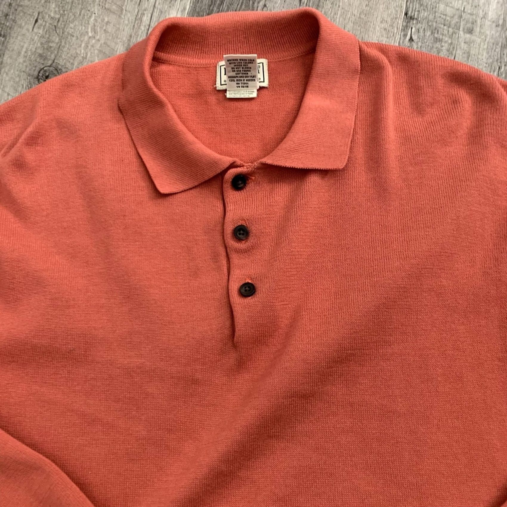 Vintage VINTAGE LL Bean Sweater Mens L Salmon Knit Pullover Collared Cotton Blend Lightweight All Seasons Breathable Casual Travel Size US L / EU 52-54 / 3 - 6 Thumbnail