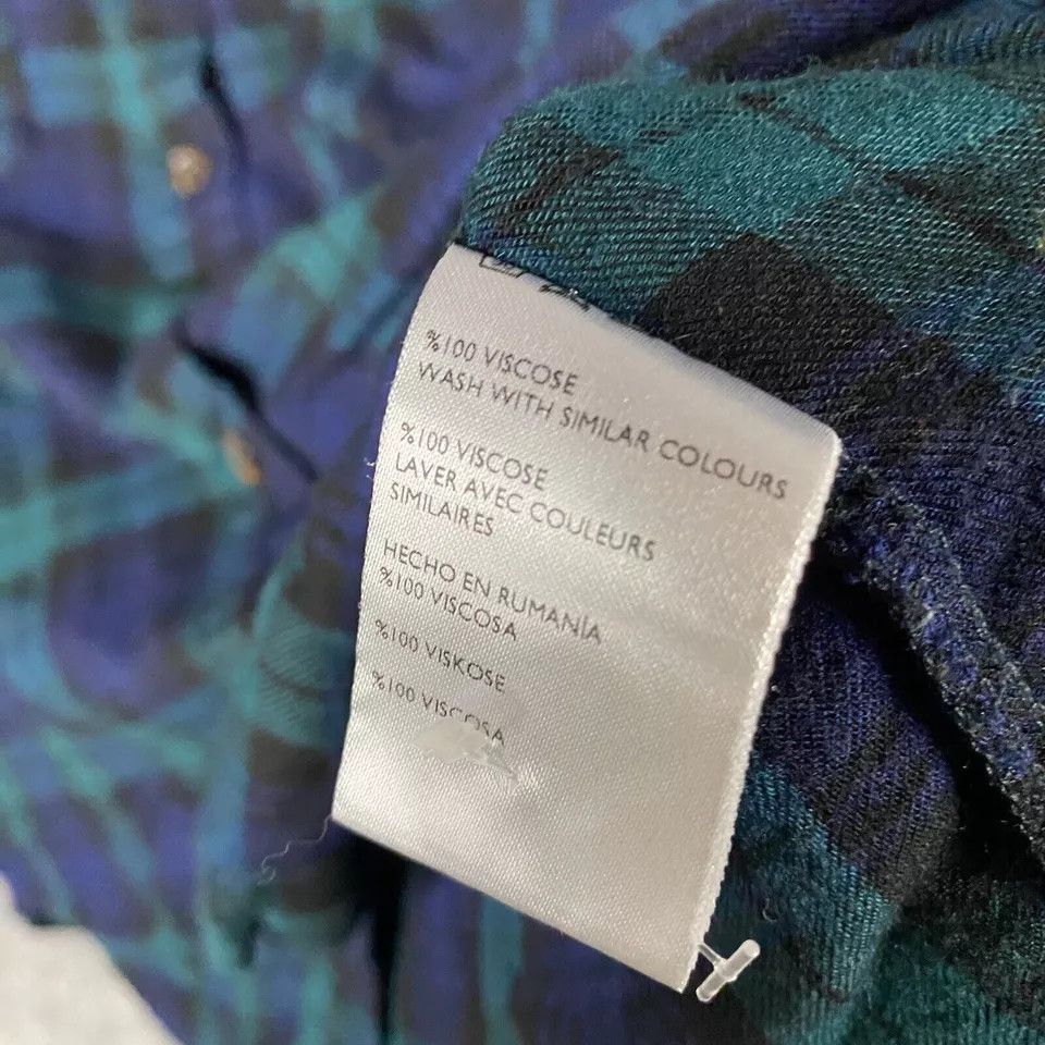 Bdg BDG Button Up Top Women's Small Long Sleeve Plaid Viscose S Size S / US 4 / IT 40 - 5 Thumbnail