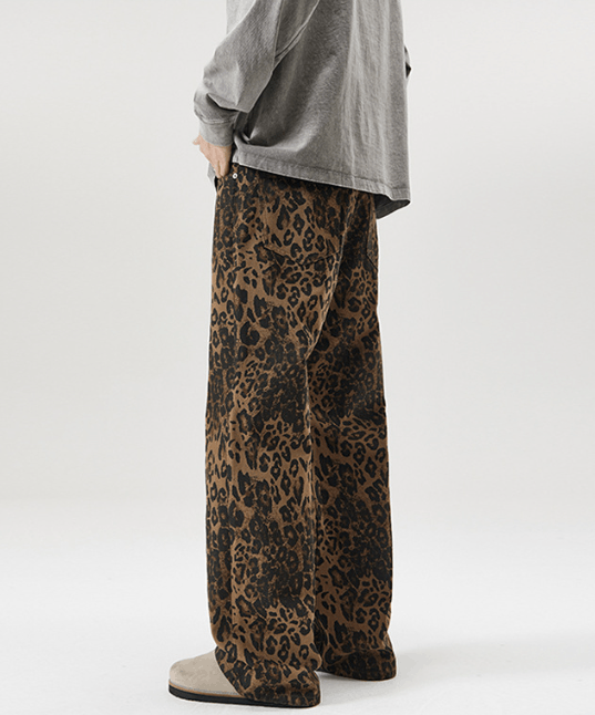 Japanese Brand × Jean Vintage American leopard print baggy jeans Size US 32 / EU 48 - 6 Thumbnail