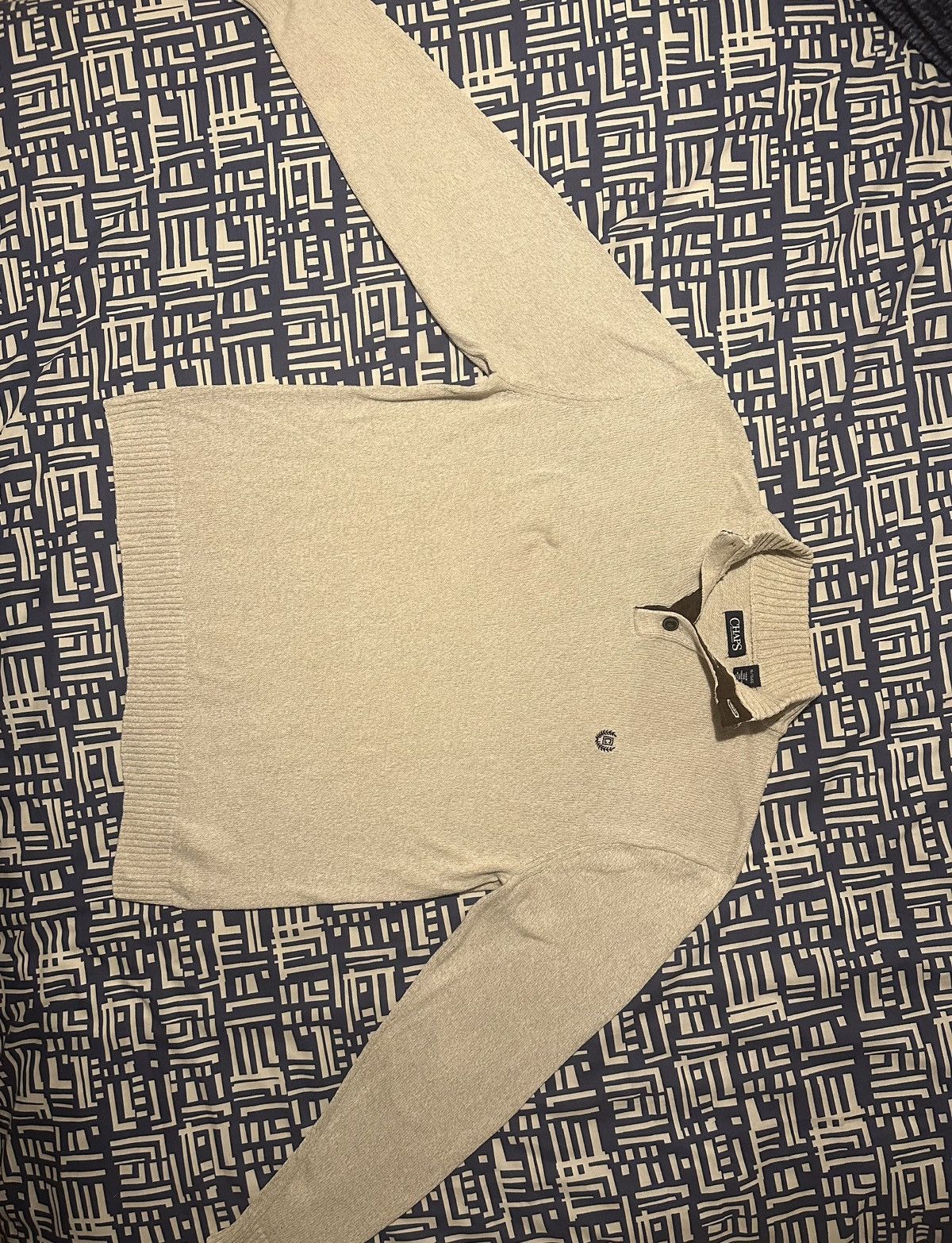 Chaps Ralph Lauren × Vintage Retro Vintage Men’s Chaps Ralph Lauren Quarter Knit Sweater Size US XL / EU 56 / 4 - 2 Thumbnail