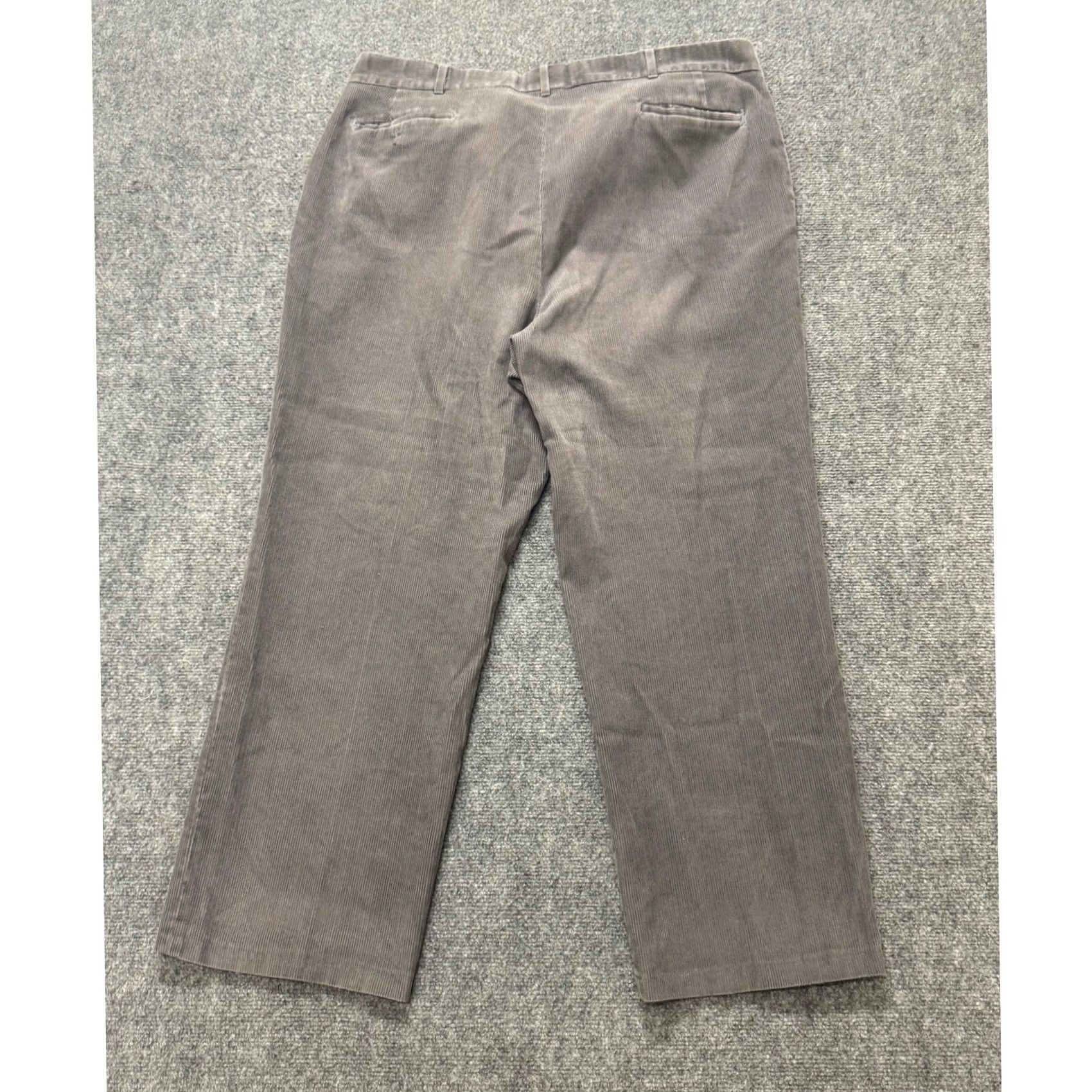 Haggar VINTAGE Haggar Pants Men 36x28 Corduroy 100% Cotton Gray Dress Pants Casual Gray Mens Regular Inseam 28" Size US 36 / EU 52 - 2 Thumbnail