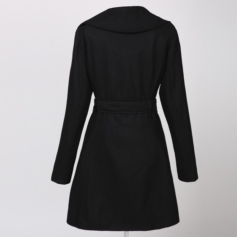 Other Black Mid-Length Wool Blend Coat Size XXL / US 16-18 / IT 52-54 - 2 Thumbnail