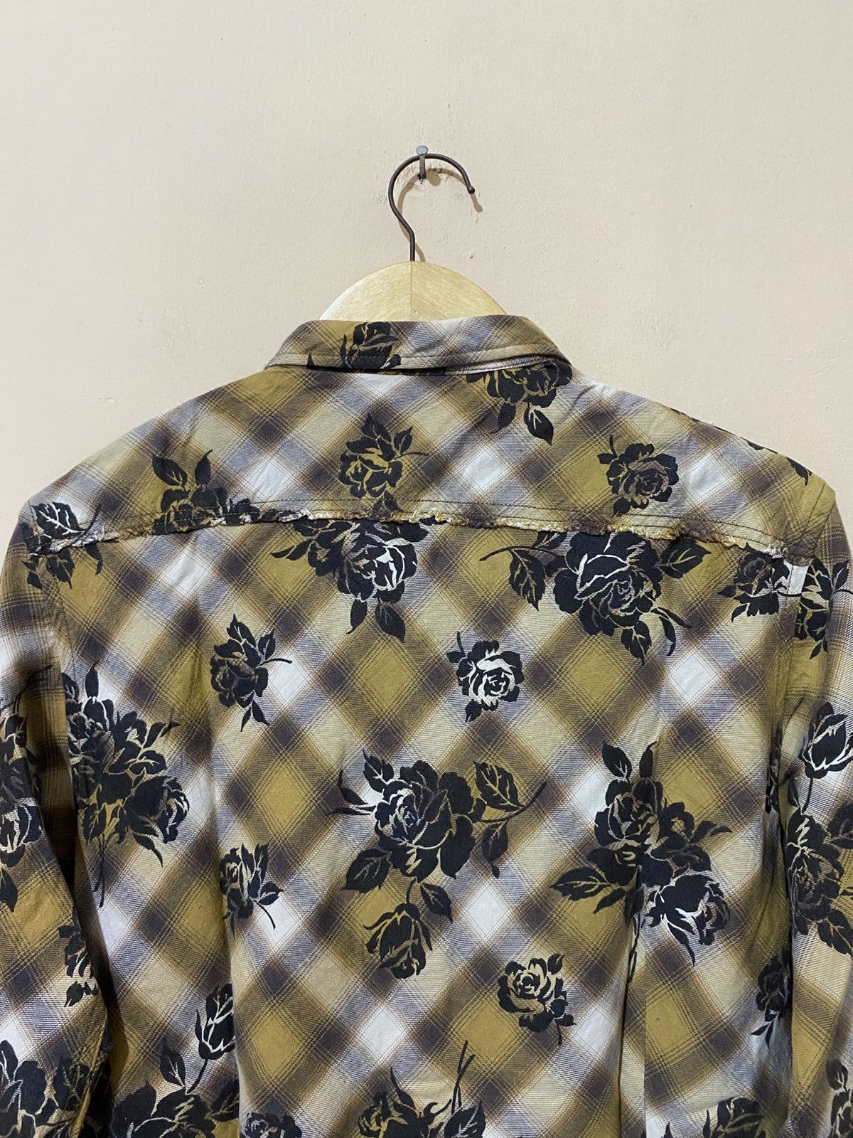 Le Grande Bleu (L.G.B.) Vintage Tornado Mart Floral Checkered Button Shirt Size US M / EU 48-50 / 2 - 12 Thumbnail