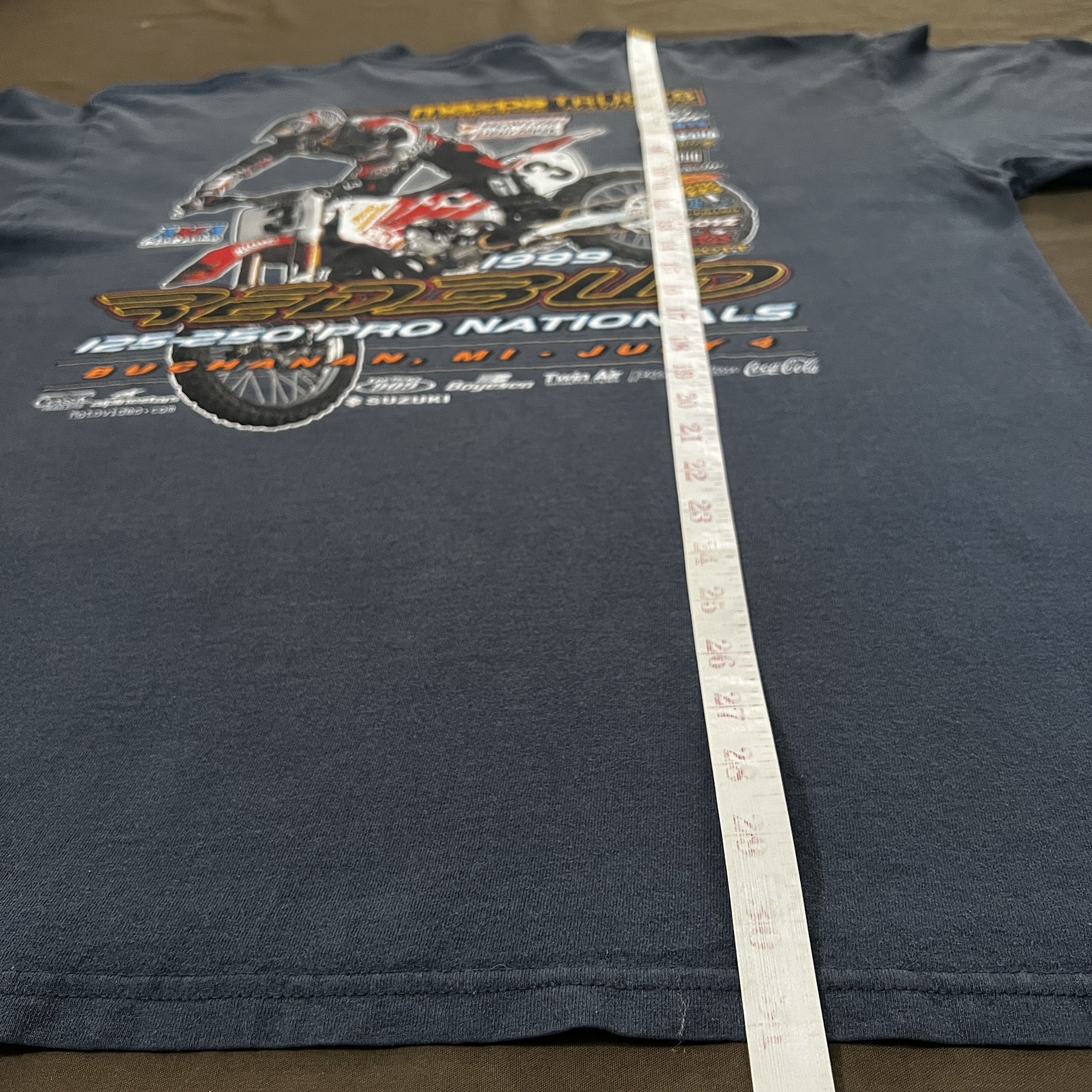 Fox Racing × Sports Specialties × Vintage Vintage 90s Red Bud MX Pro Nationals Motocross Promo Tee XL Size US XL / EU 56 / 4 - 9 Thumbnail