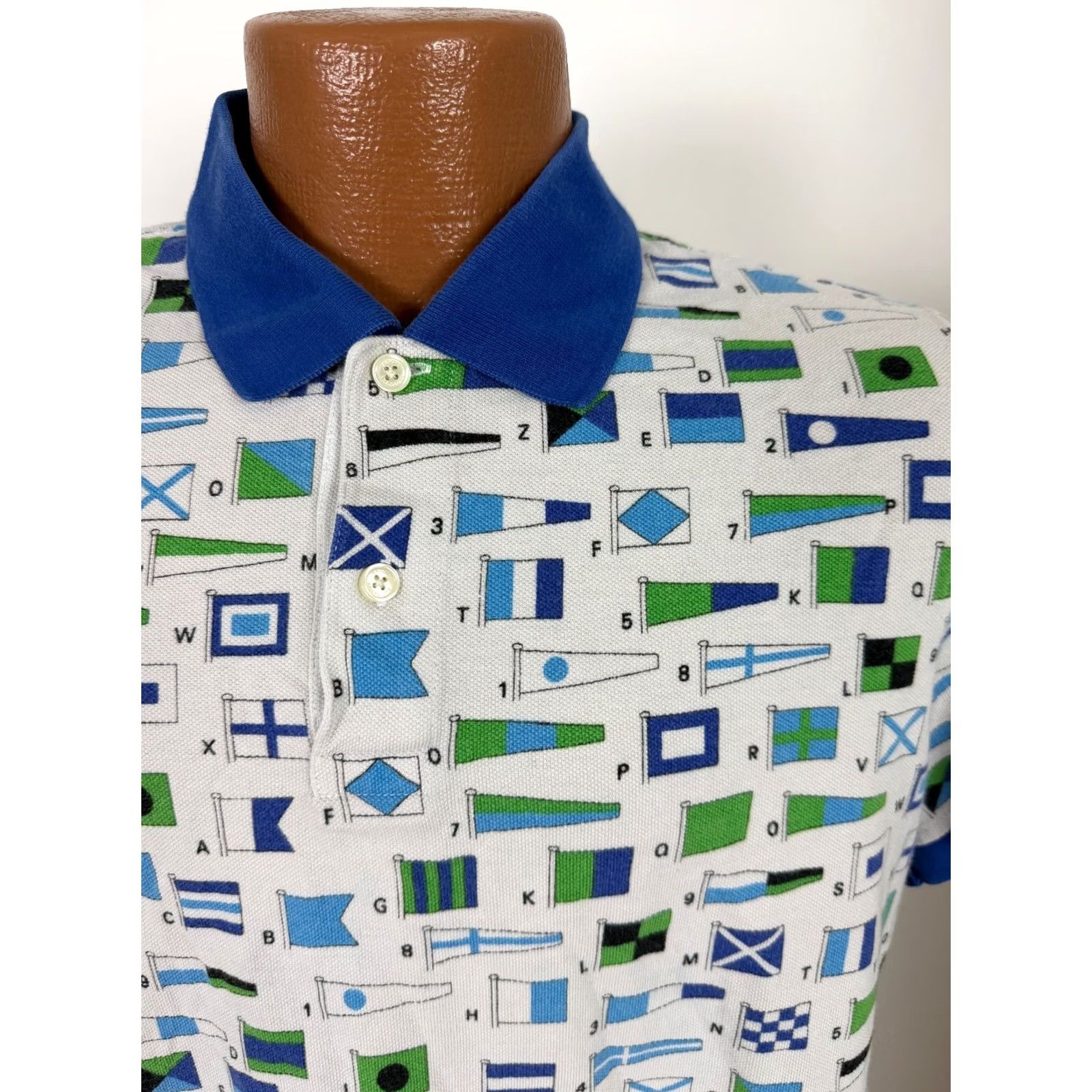 Brooks Brothers Brooks Brothers Polo Shirt Men L Slim Fit Nautical Flags Pique Cotton White Polo Shirt Nautical Brooks Brothers Mens L Slim Fit Size US L / EU 52-54 / 3 - 2 Thumbnail