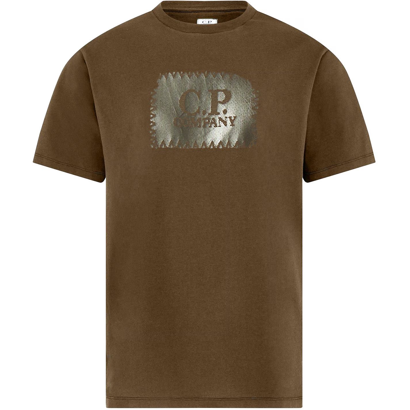 C.P. Company o1g2r1mq0426 Block Logo Regular Fit T-Shirt in Green Size US S / EU 44-46 / 1 - 1 Thumbnail