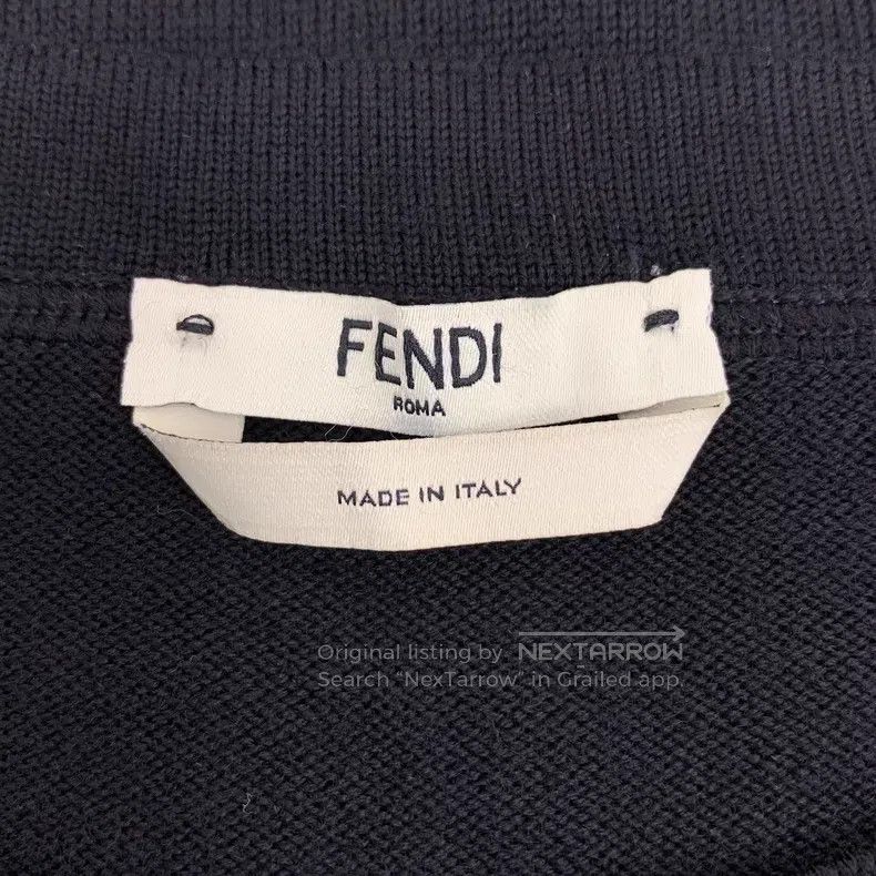Fendi Fendi Black Feather Little Monster Eye Wool Crew Neck Long Size XS / US 0-2 / IT 36-38 - 5 Thumbnail