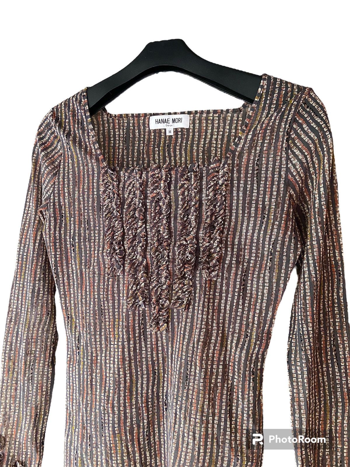 Hanae Mori HANAE MORI MESH TOP LONG SLEEVE Size US S / EU 44-46 / 1 - 4 Thumbnail