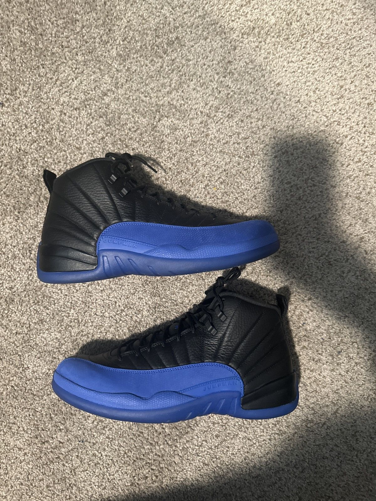 image of Jordan Brand 12 Game Royal Shoes in Black, Men's (Size 14)