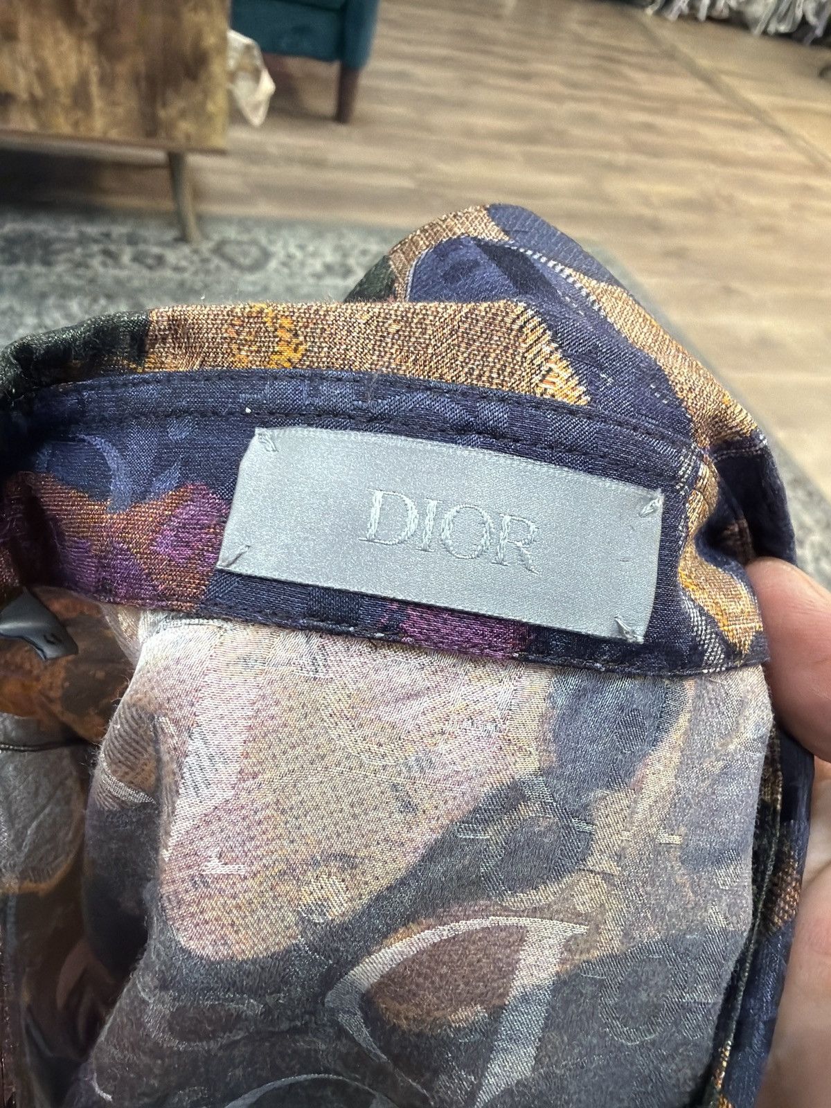 Dior Dior Peter Doig Silk Button Up Camo Brown Size US L / EU 52-54 / 3 - 6 Thumbnail