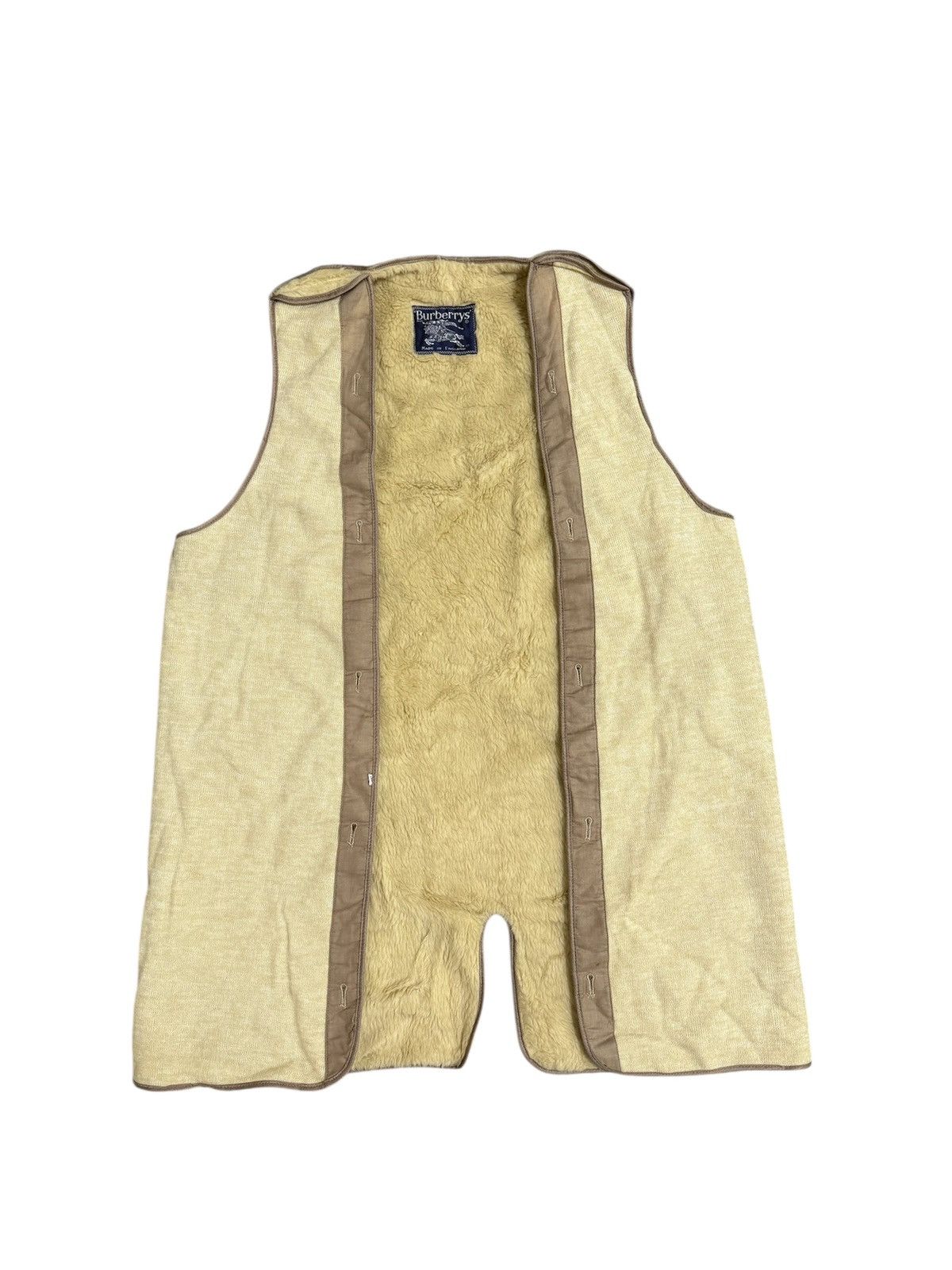 Burberry × Vintage Burberry Faux Fur Pile Lining vest Size XS / US 0-2 / IT 36-38 - 2 Thumbnail