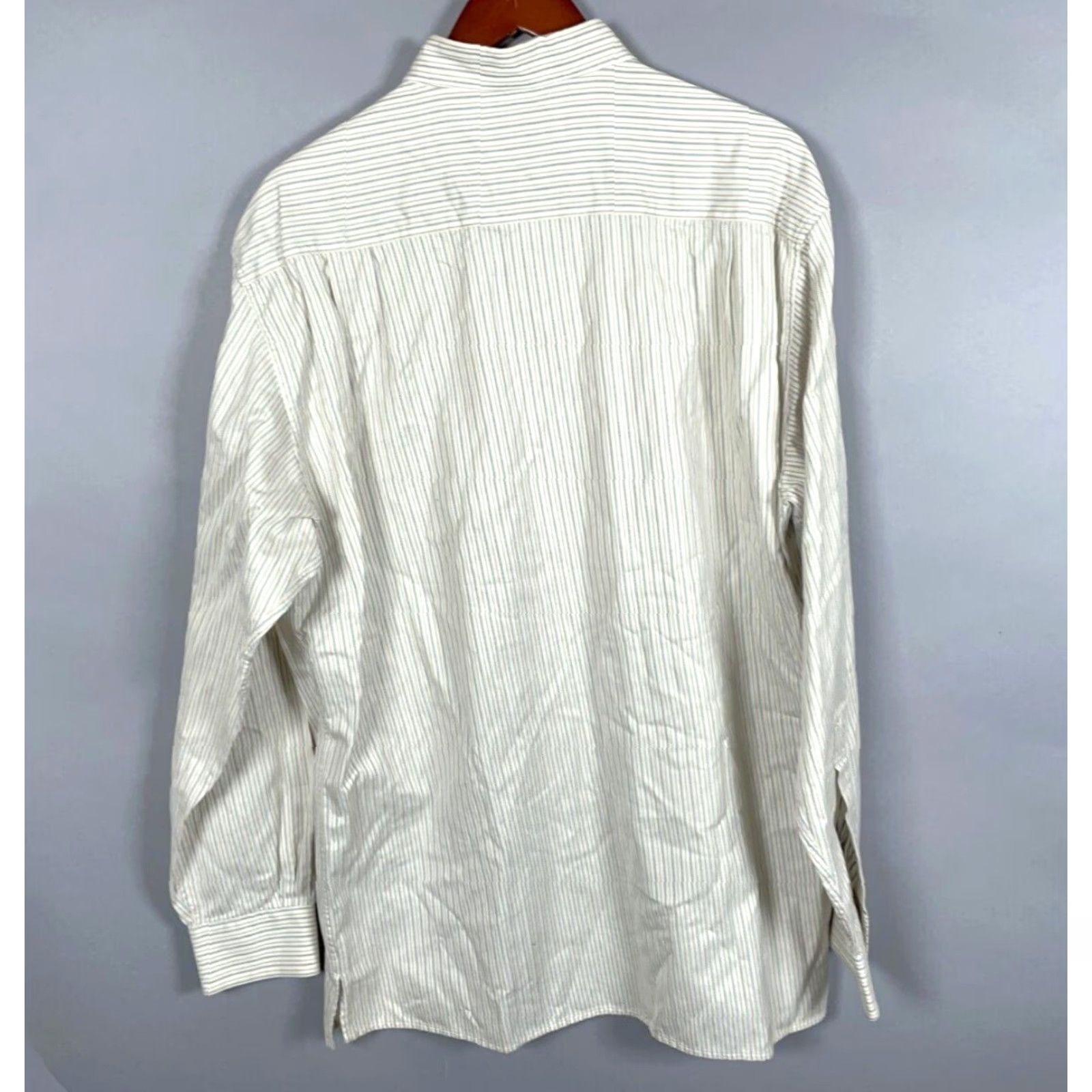 Ermenegildo Zegna VINTAGE Ermenegildo Zegna Men's Shirt XL Long Sleeve Cotton Collared Slim Fit Casual Dress Size US XL / EU 56 / 4 - 3 Thumbnail