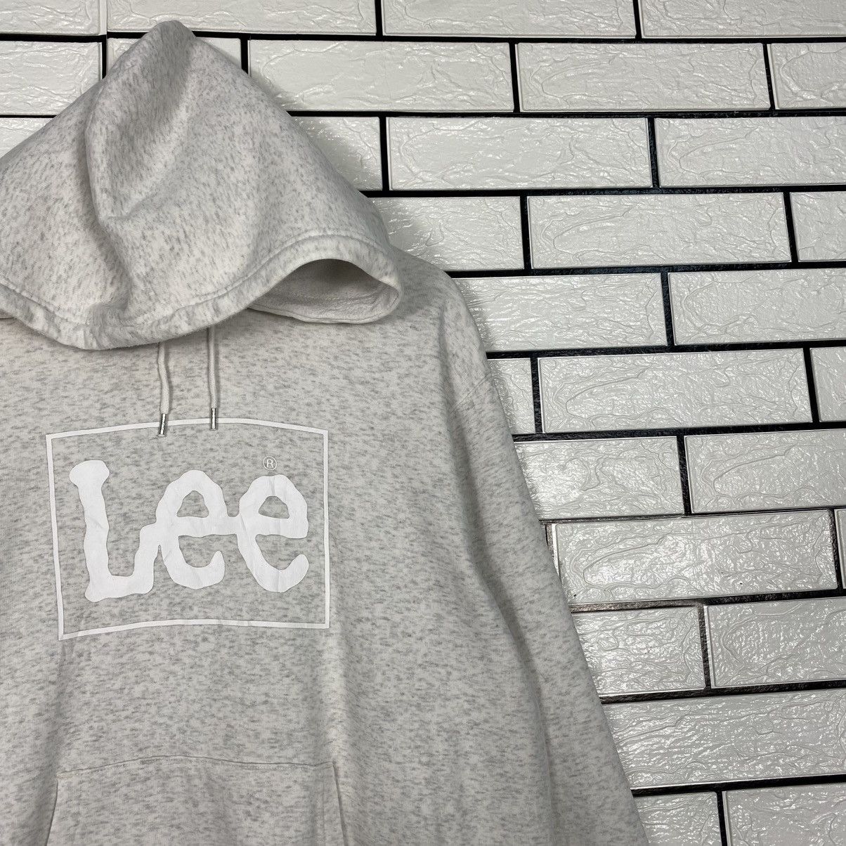 Lee 📌Vintage Hoodie Pull Over Lee Box Logo Centre Size US L / EU 52-54 / 3 - 7 Thumbnail
