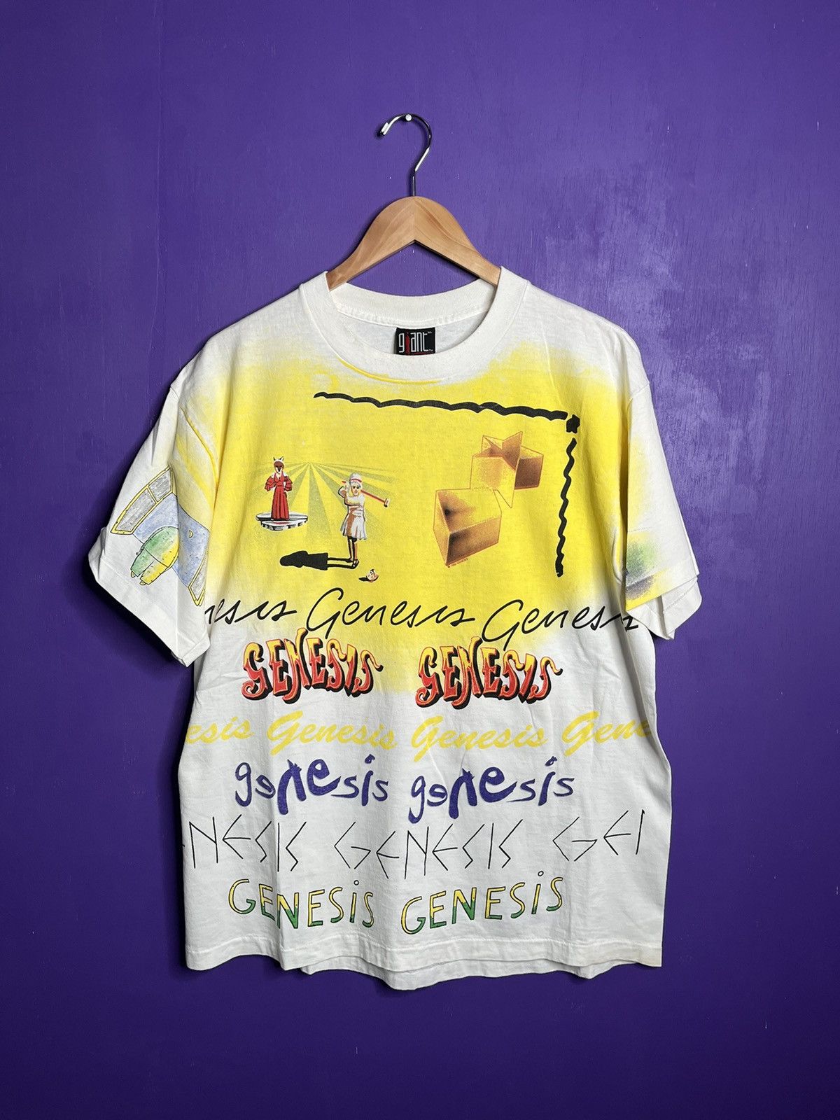 Genesis Tour 92 Tシャツ Vintage Genesis Merch T-shirt 1992 Tour Double Side | eBay