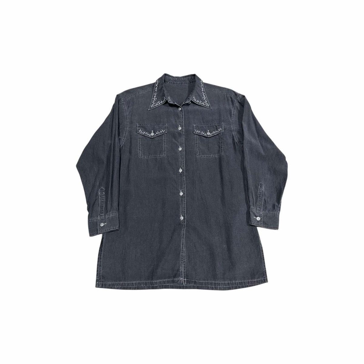🔥Japanese Y2K Tribal Embroidered Western Shirt Goth Punk