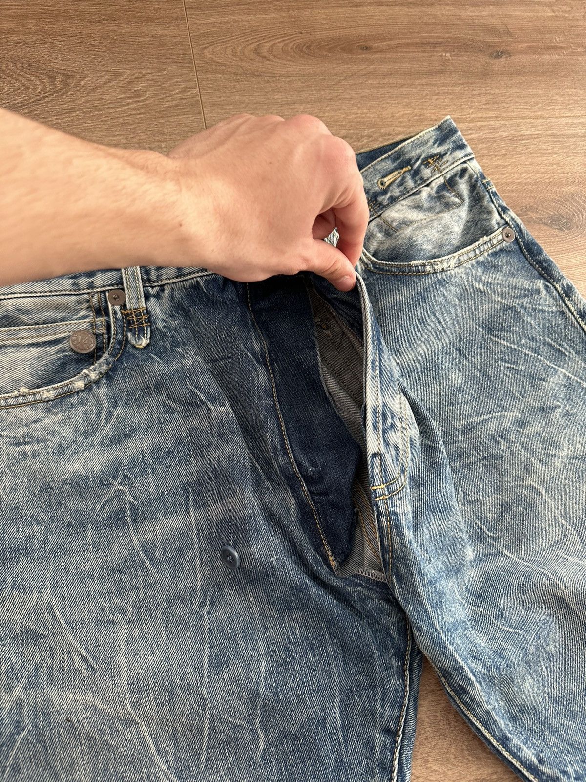 R13 🔥VINTAGE R13 WASHED CROSSOVER JEANS🔥 Size 24" / US 00 / IT 34 - 8 Thumbnail