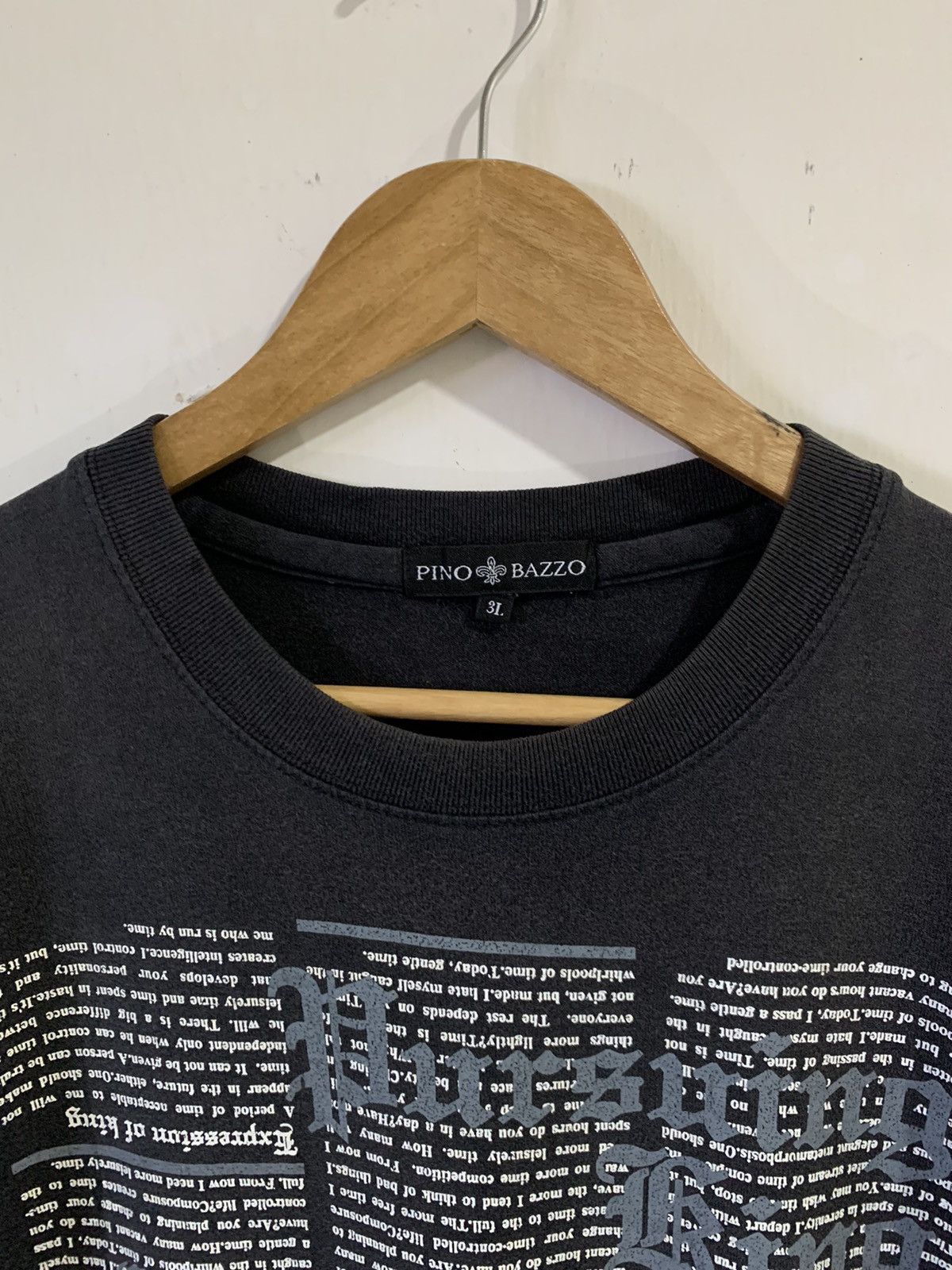 Japanese Brand Pino Bazzo Japan Poem Design SunFaded Shirt Size US XL / EU 56 / 4 - 4 Thumbnail