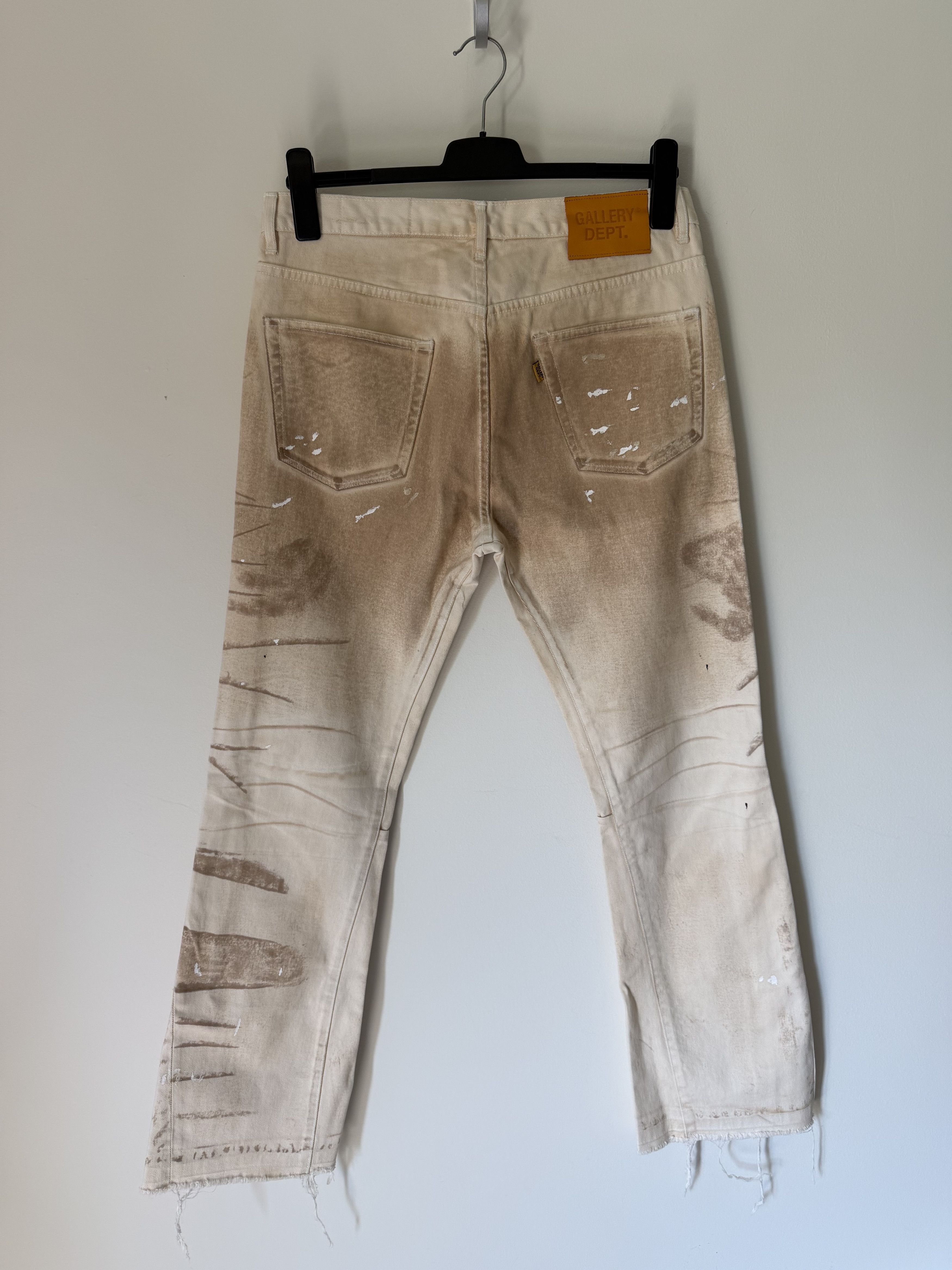 Gallery Dept. Gallery Dept. Brisko LA Flare Carpenter Pants Antique White Size US 34 / EU 50 - 4 Thumbnail