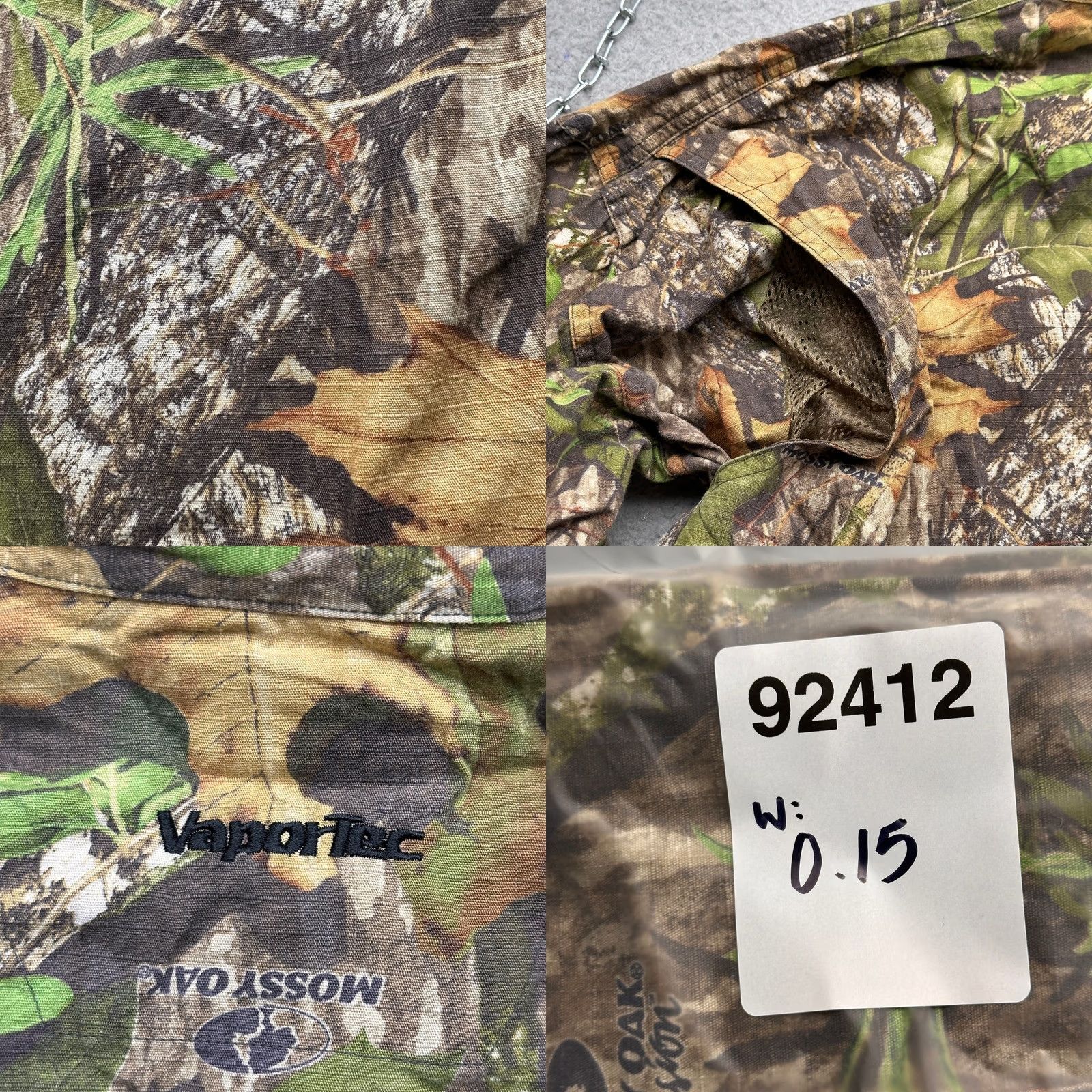 Vintage Mossy Oak Vapor-Tec Tree Camouflage Button-Up Long Sleeve Shirt Mens Large Camo Shirt Mens L Mossy Oak CAMO Shirt Size US L / EU 52-54 / 3 - 8 Thumbnail
