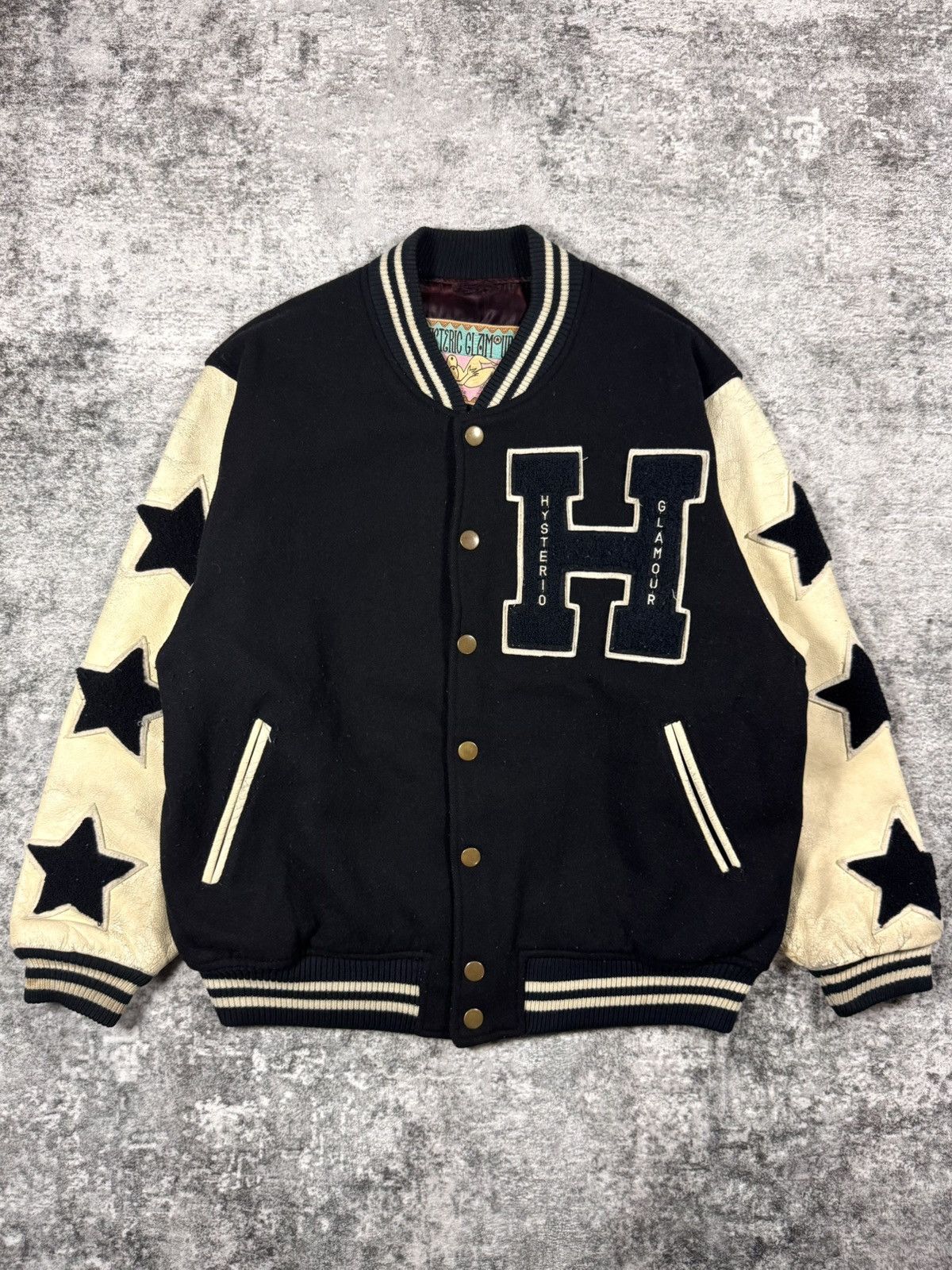 Hysteric Glamour 1980s Hysteric Glamour Black ‘Toy Robot’ Varsity Jacket Size US L / EU 52-54 / 3 - 3 Thumbnail